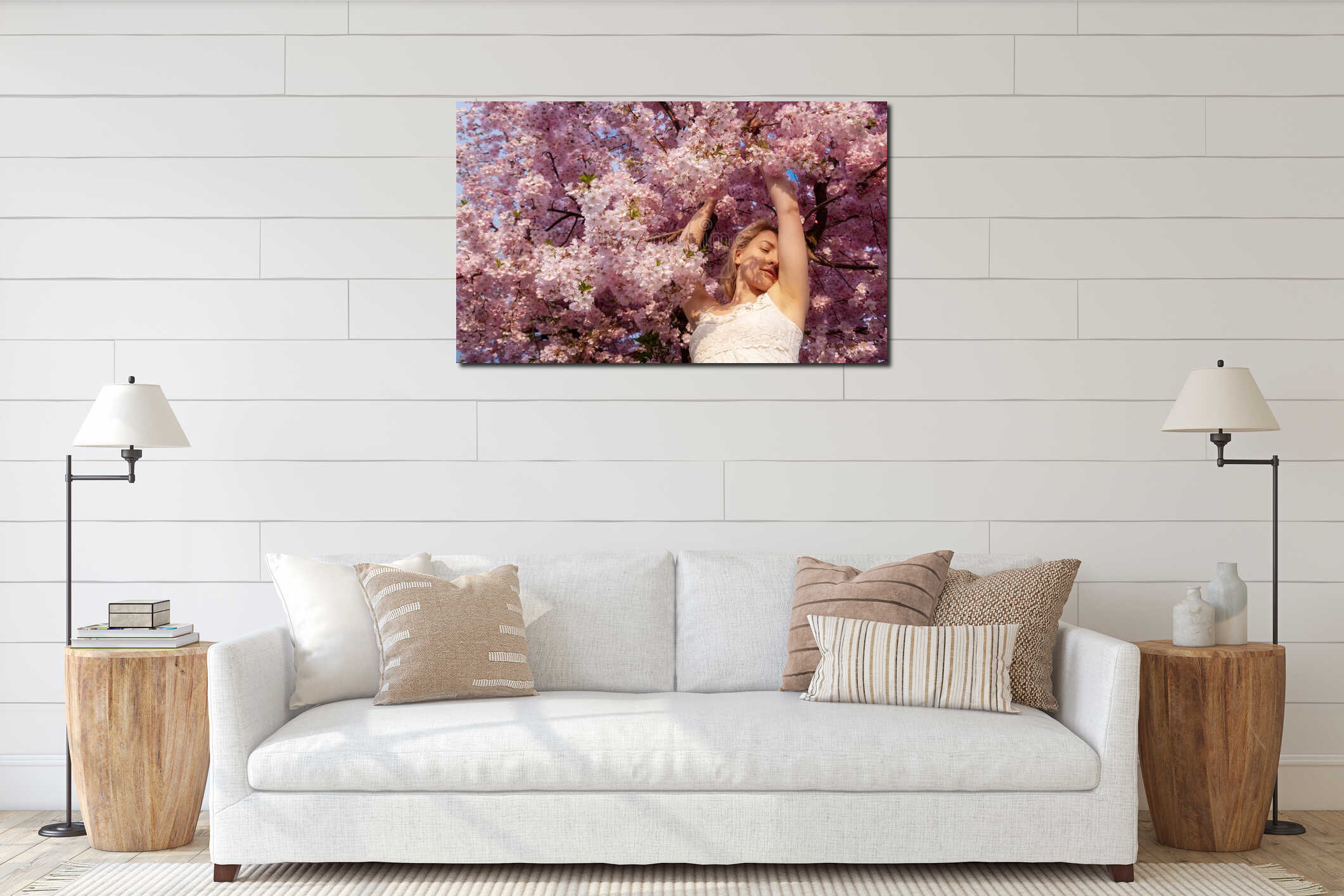 Canvas above sideboard for size context