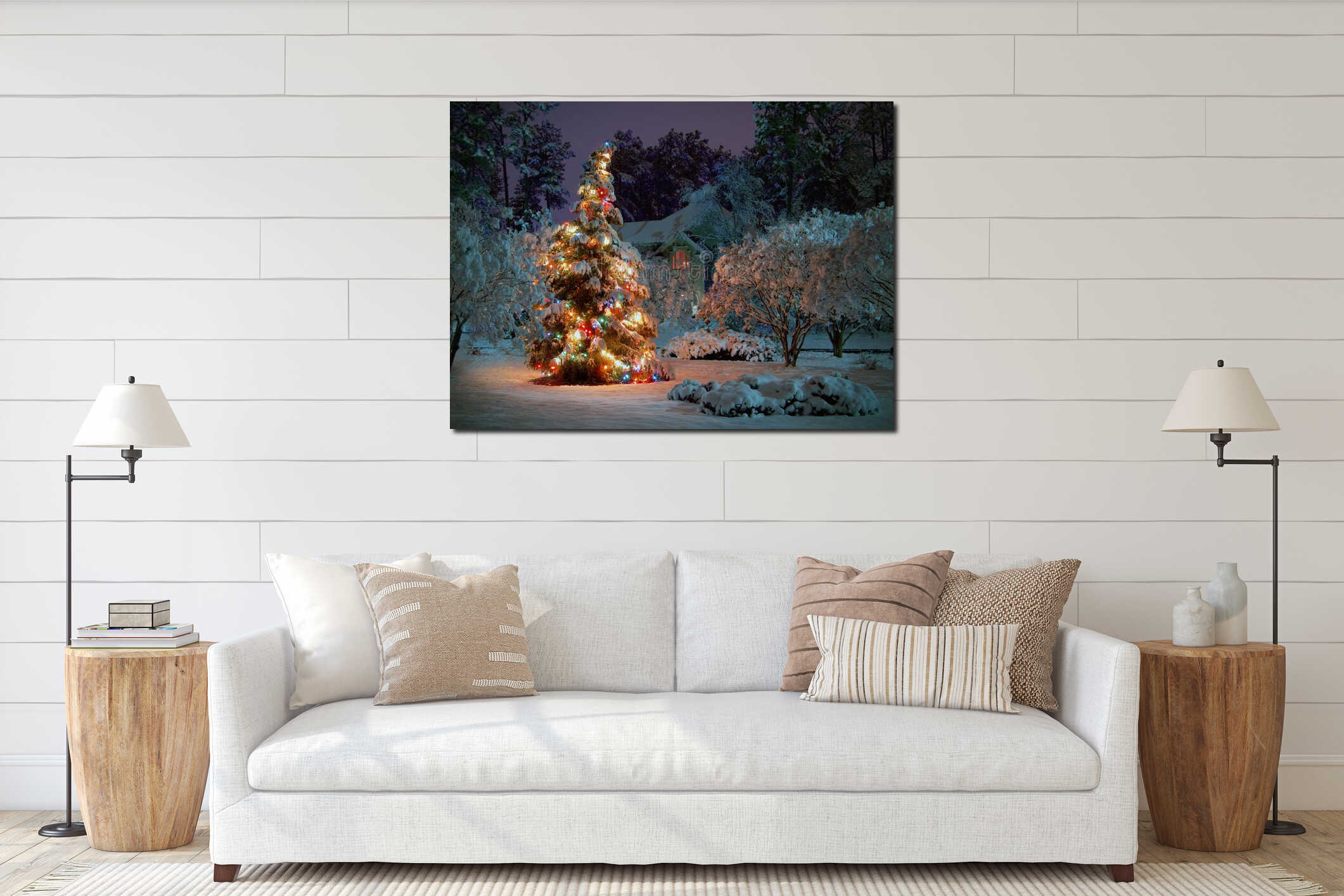 Christmas tree interior mockup