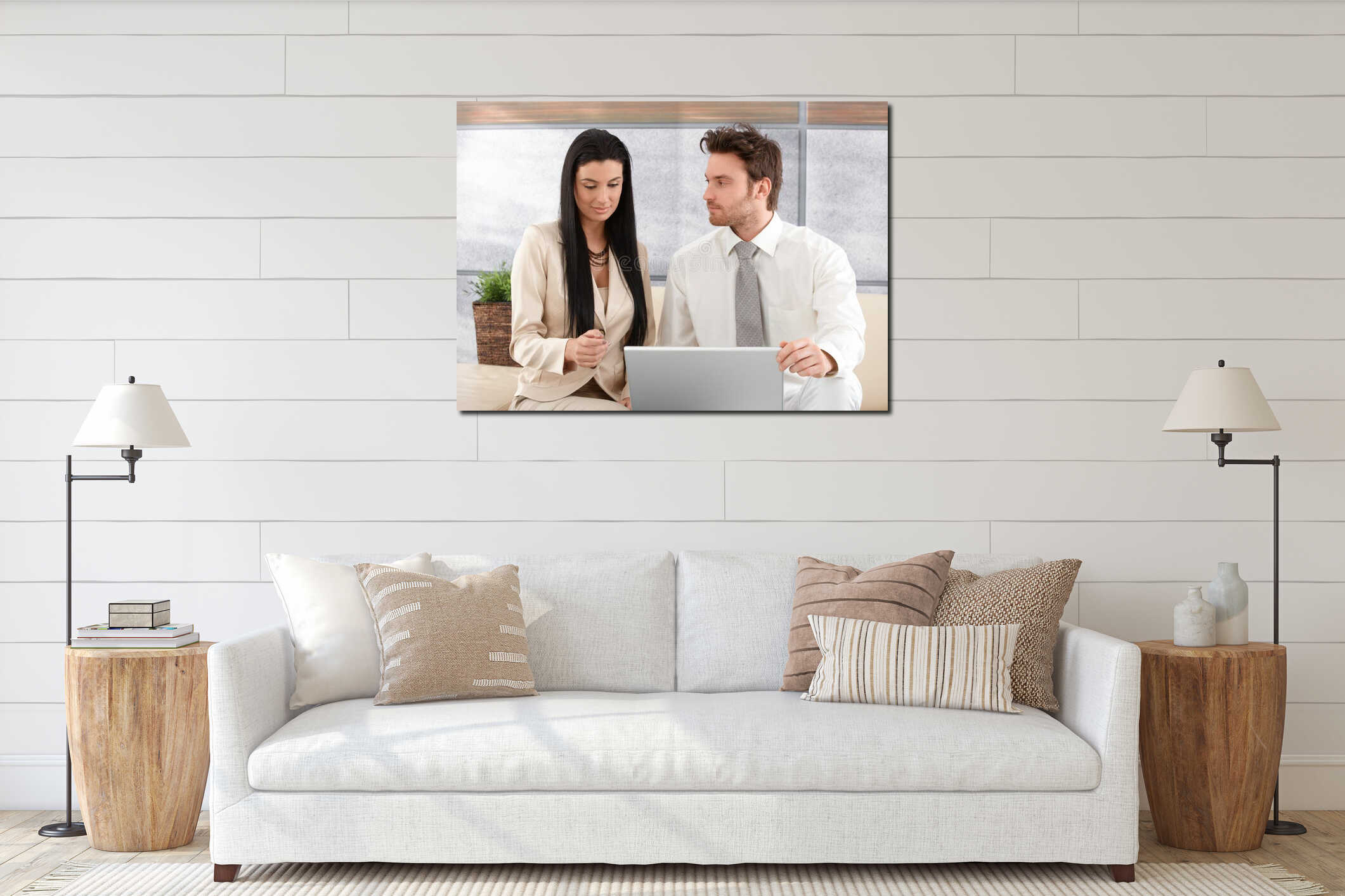 Canvas above sideboard for size context