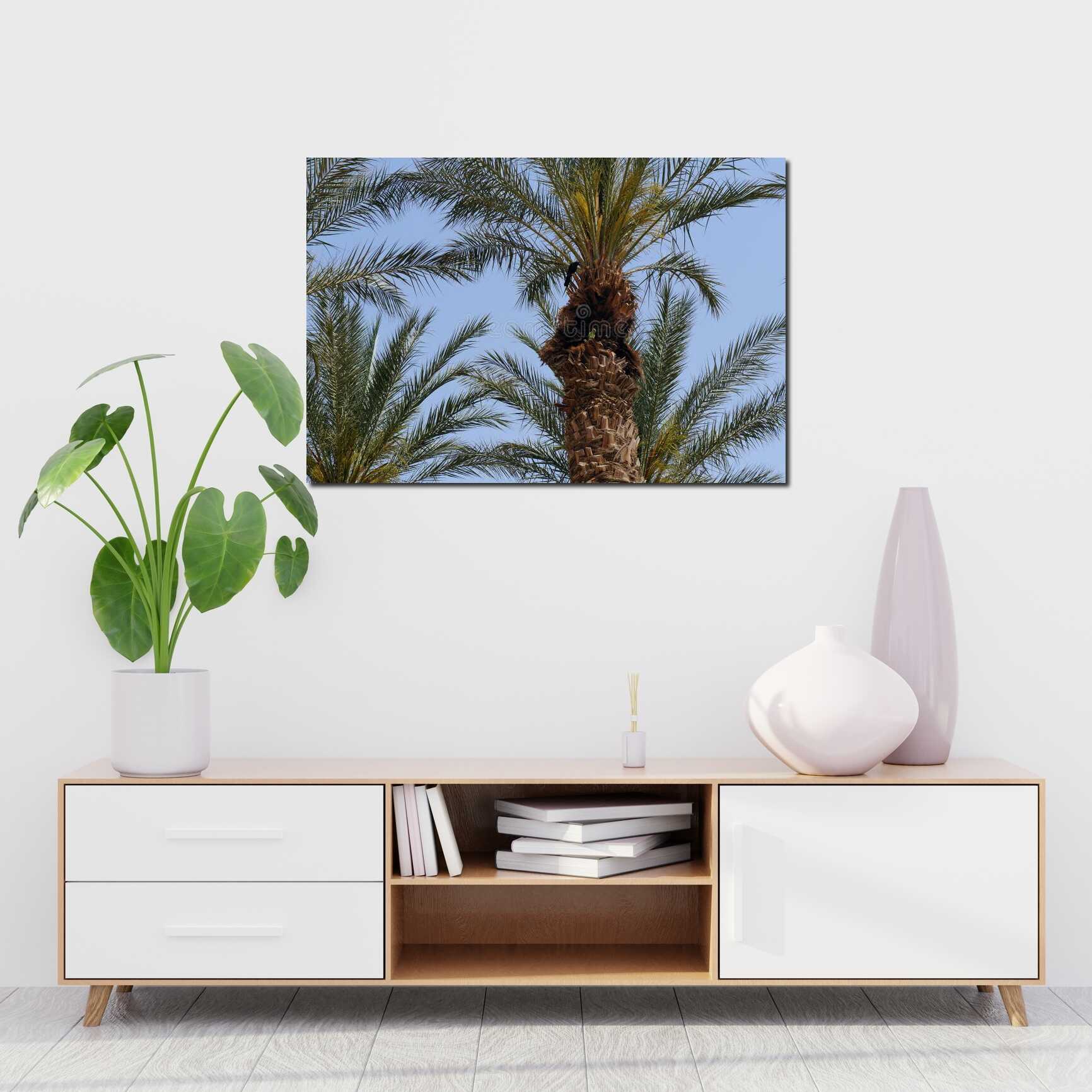 Canvas above sofa for size context