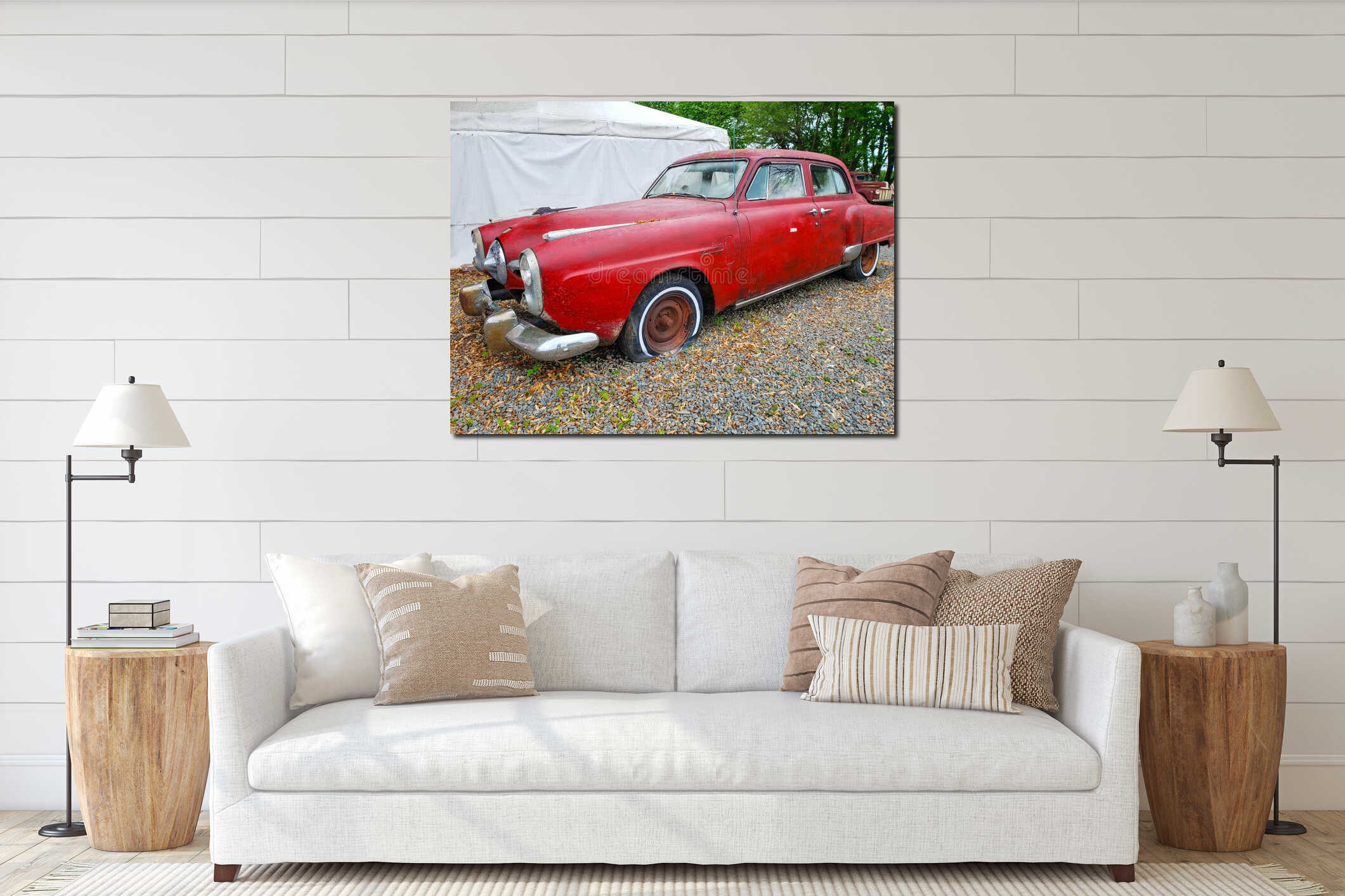 Vintage Studebaker 1950 Land Cruiser interior mockup