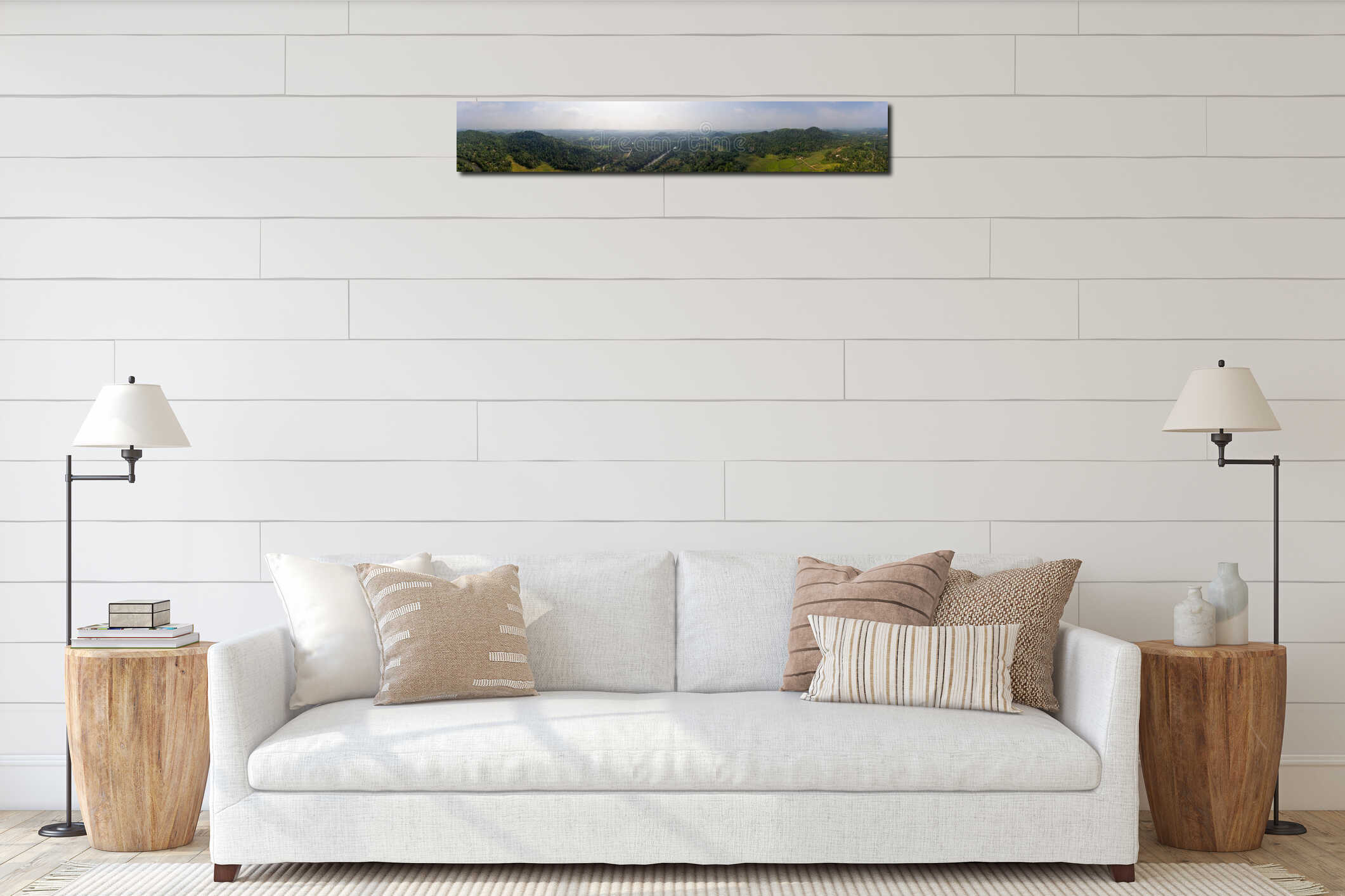 Canvas above sideboard for size context