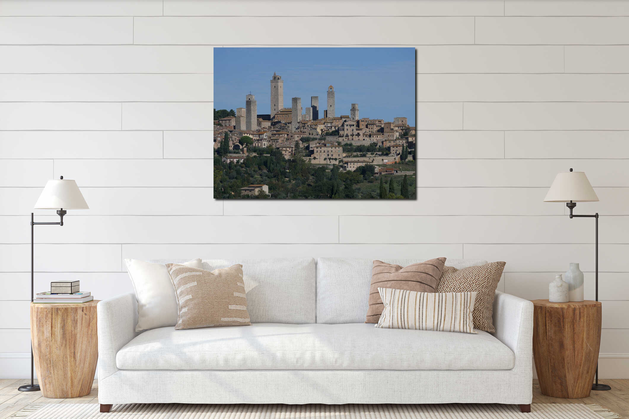 Canvas above sideboard for size context