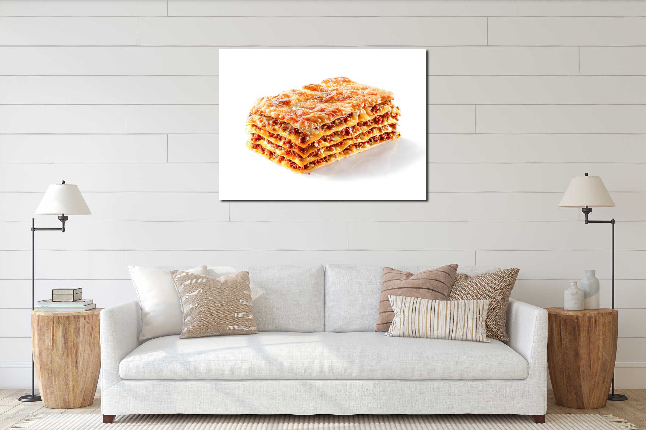 Canvas above sideboard for size context