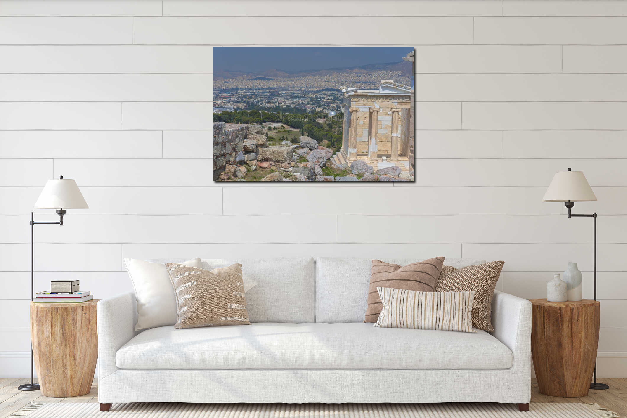 Canvas above sideboard for size context