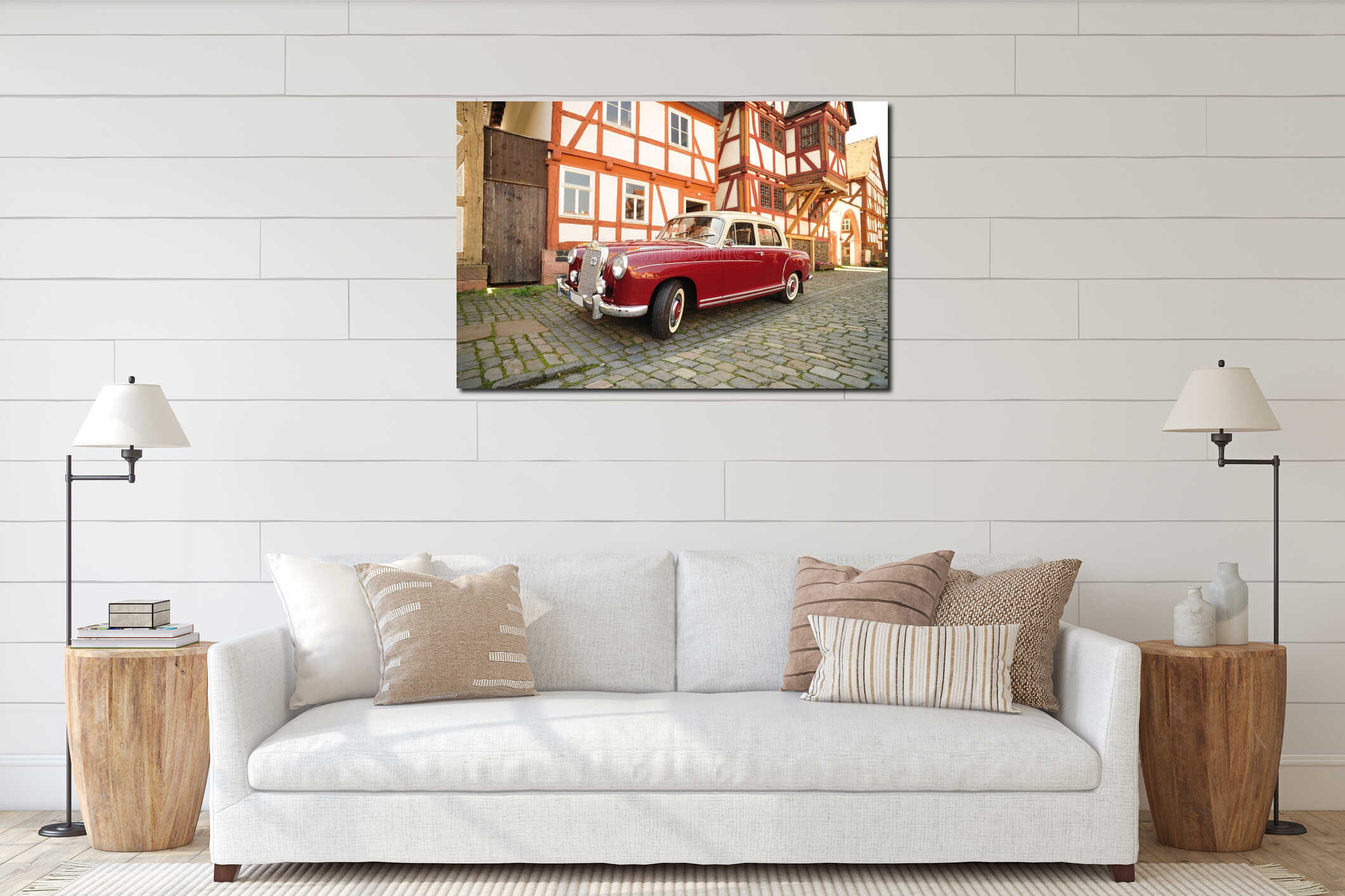 Canvas above sideboard for size context