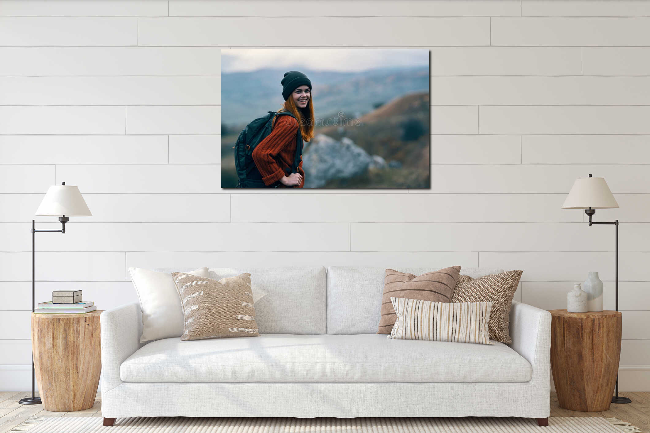 Canvas above sideboard for size context