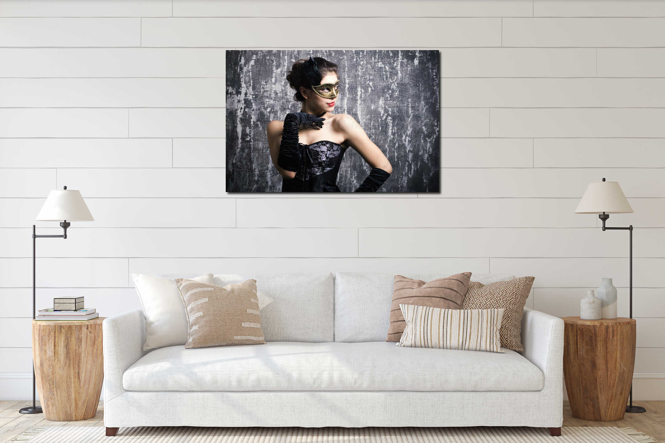 Canvas above sideboard for size context