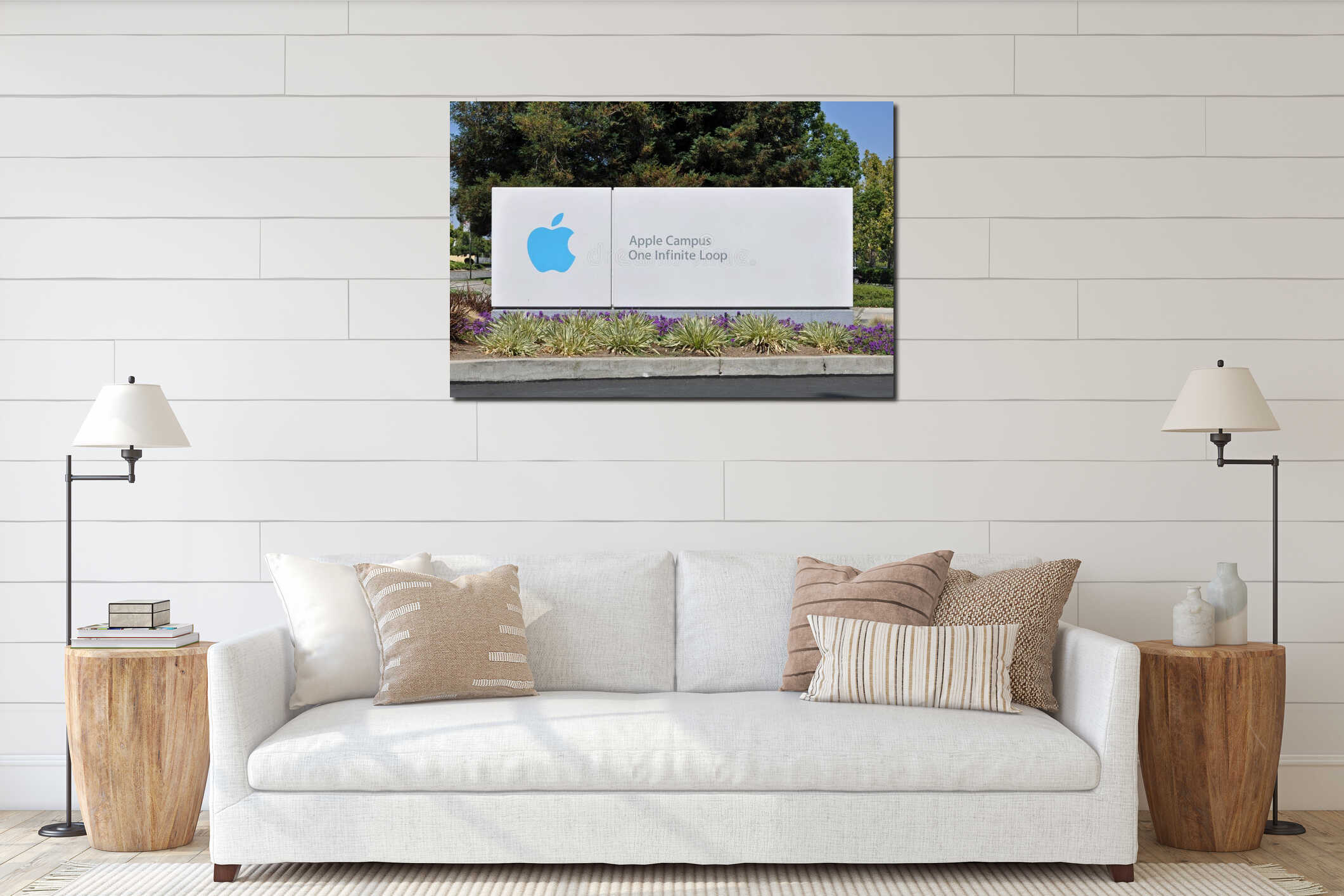 Apple Campus One Infinite Loop Sign interior mockup