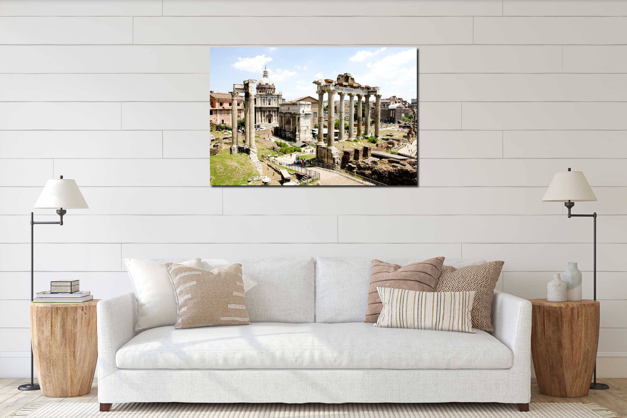 View of Roman Forum ruins interior mockup