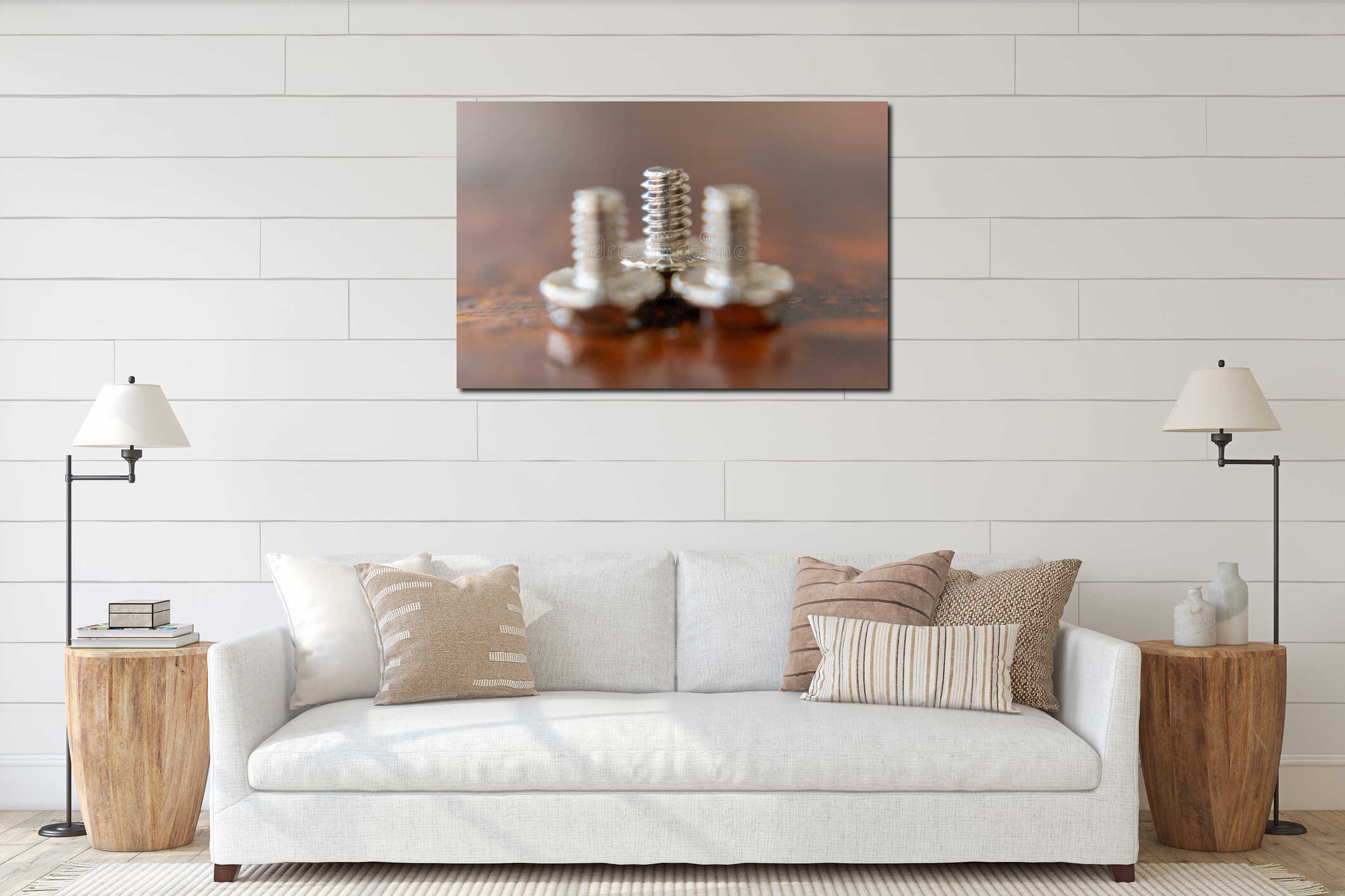 Canvas above sideboard for size context