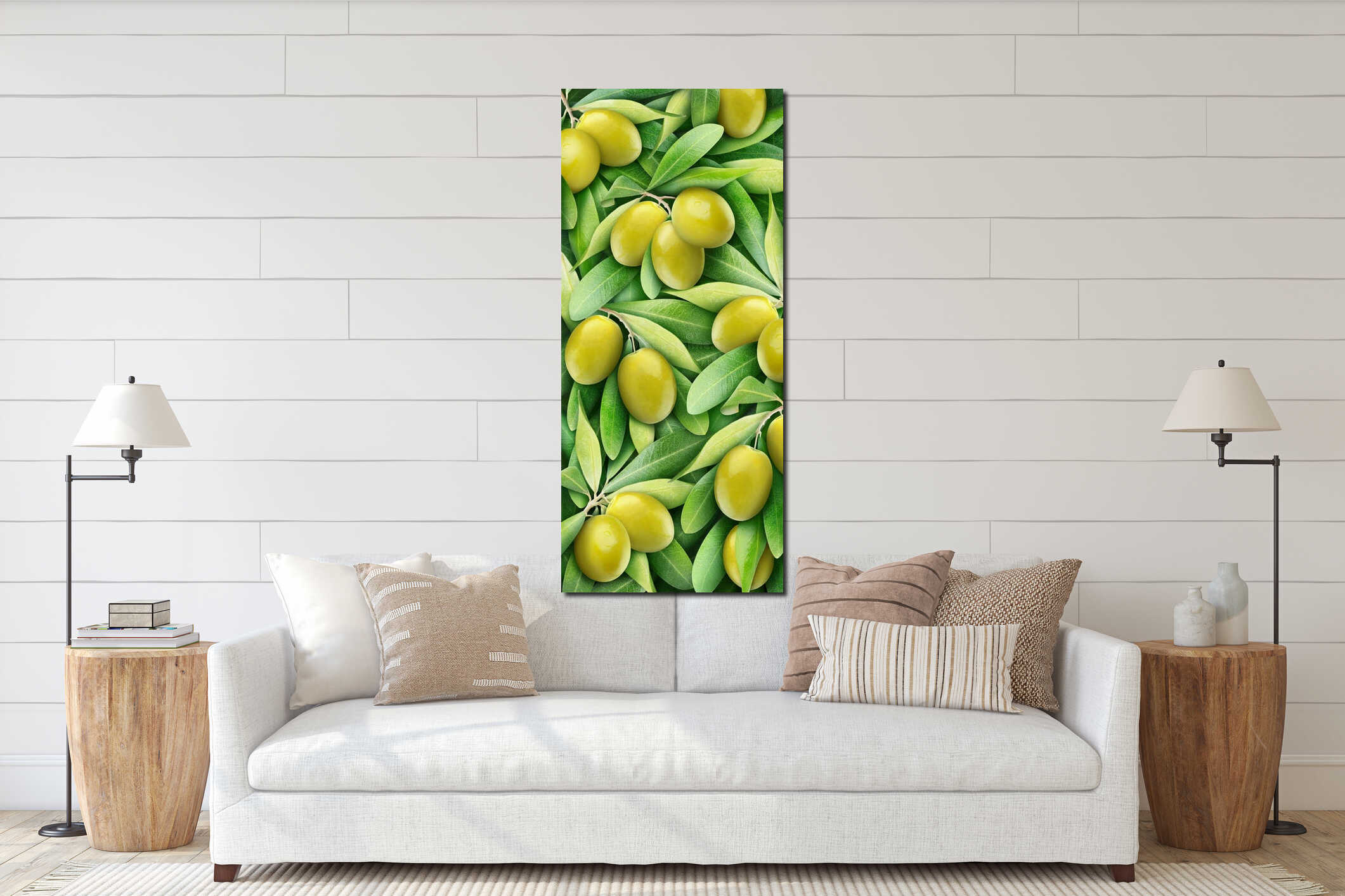 Green olives interior mockup