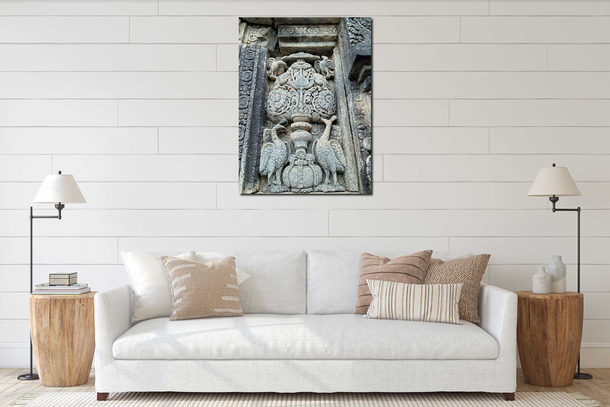 Canvas above sideboard for size context