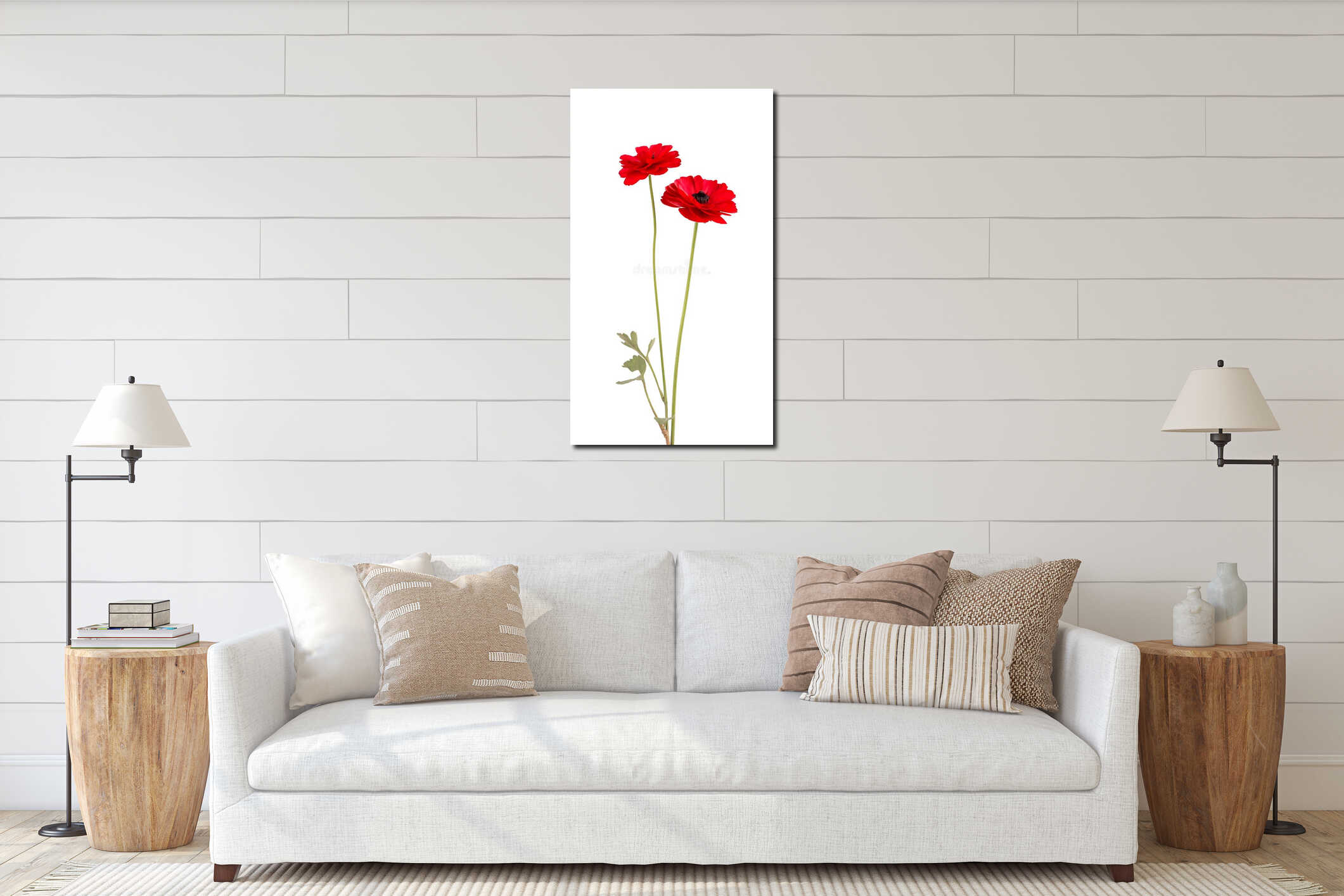 Canvas above sideboard for size context