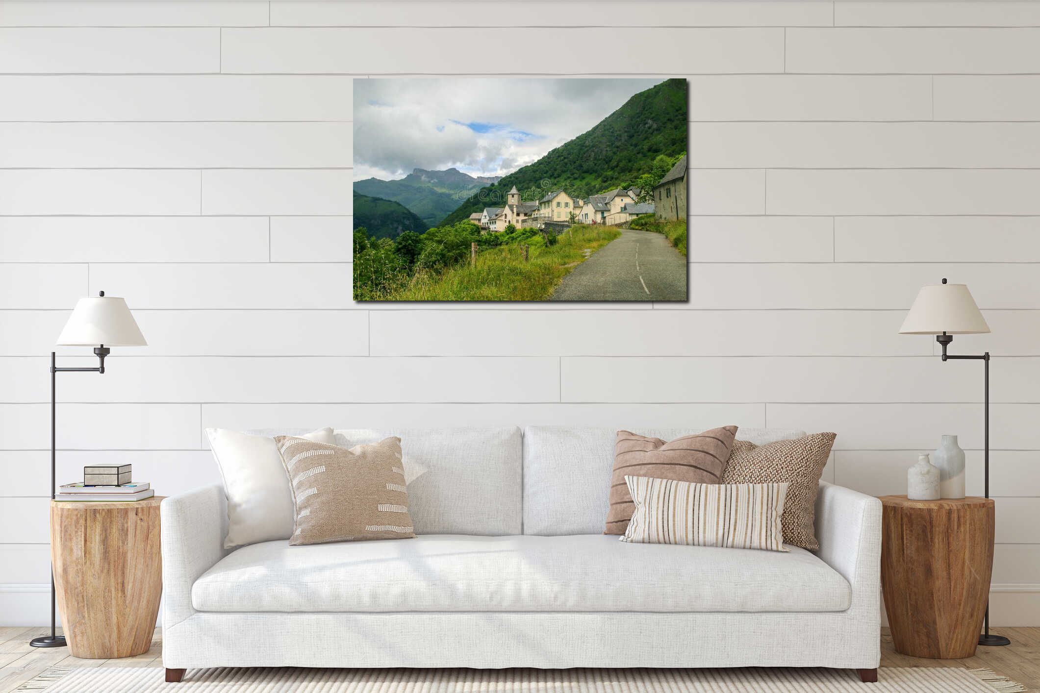 Canvas above sideboard for size context