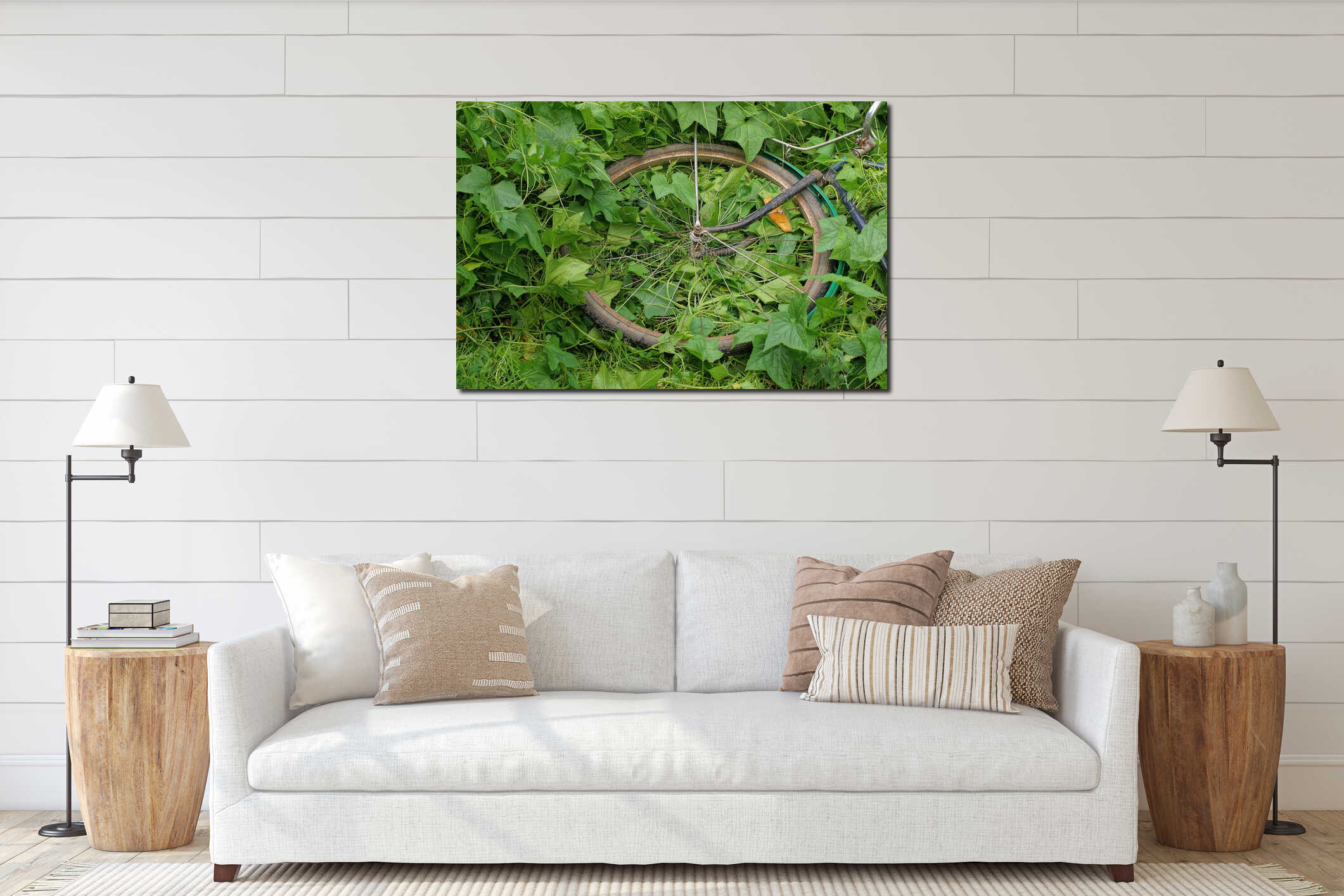 Canvas above sideboard for size context