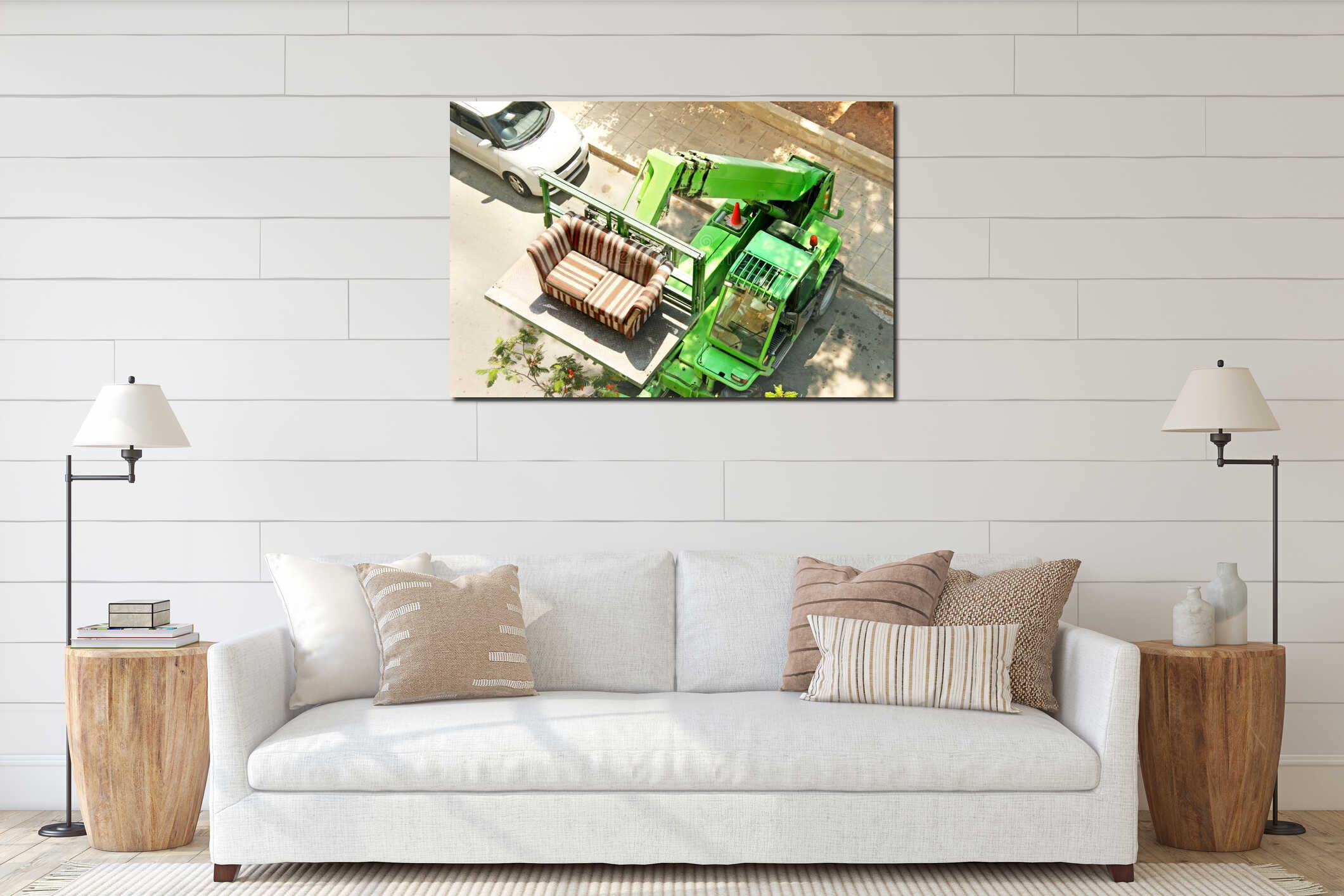 Elevator car interior mockup