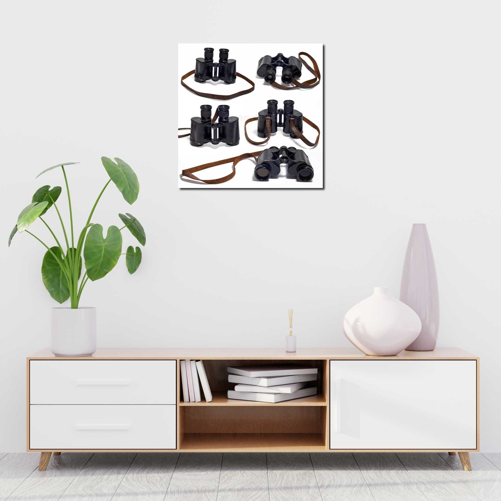 Canvas above sofa for size context