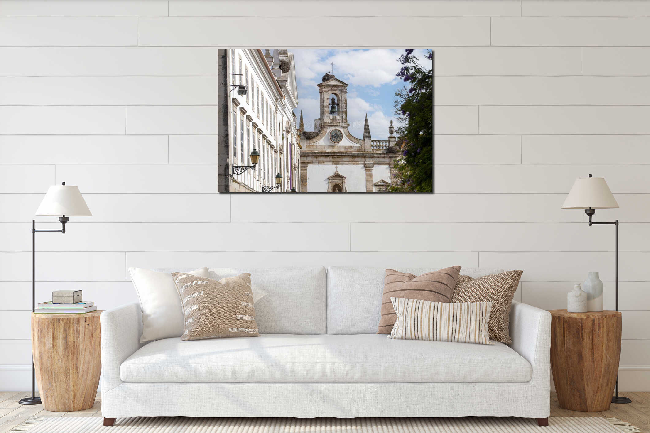 Main arch entrance church detail interior mockup