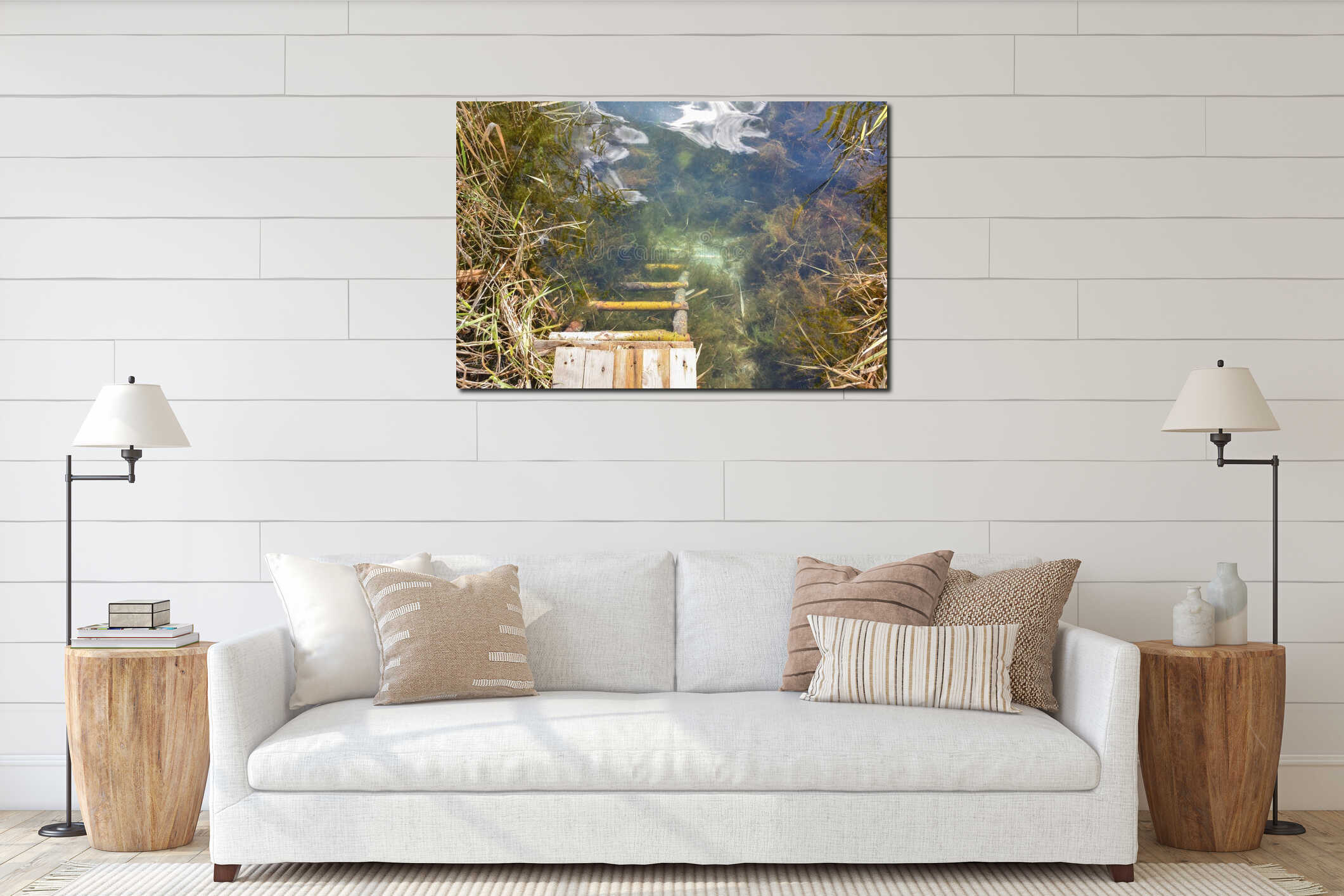 Canvas above sideboard for size context