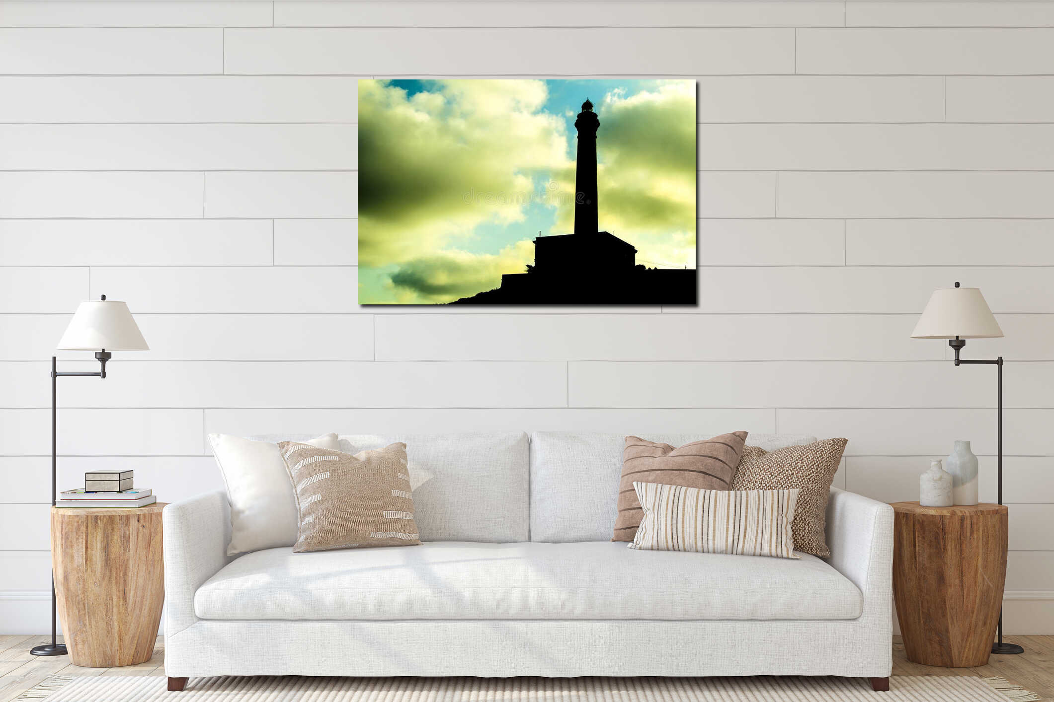 Canvas above sideboard for size context