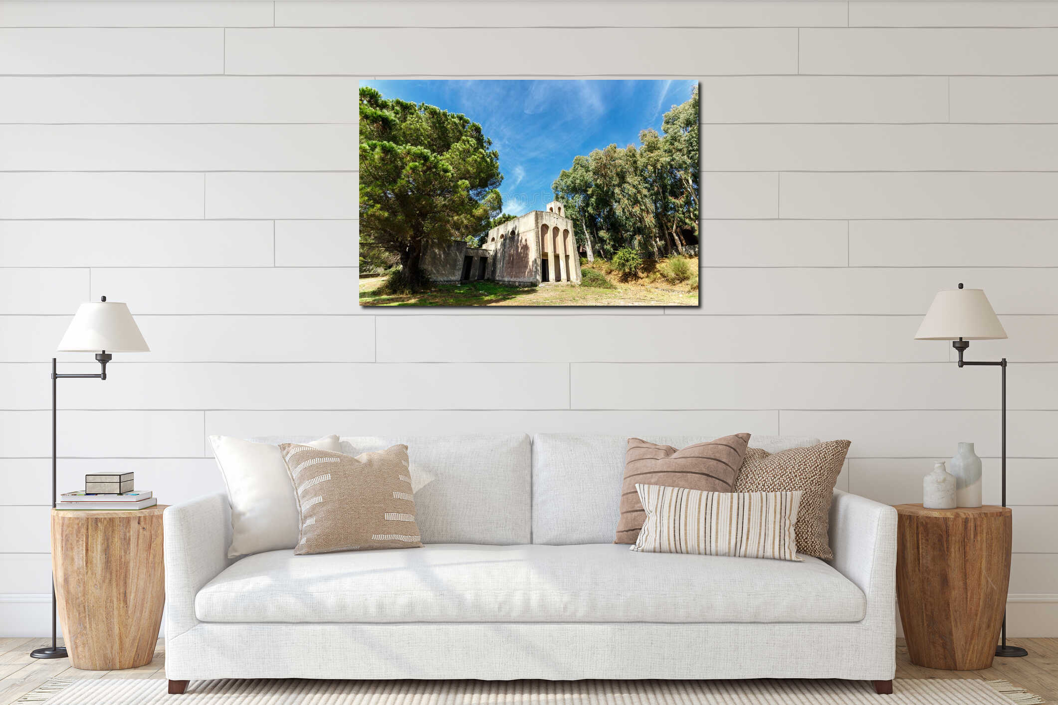 Canvas above sideboard for size context