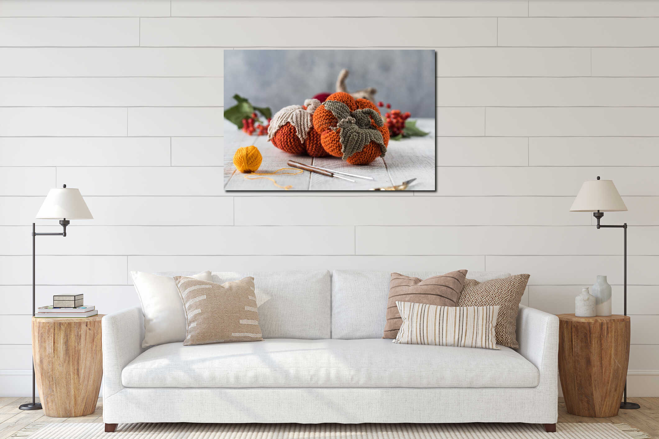 Canvas above sideboard for size context