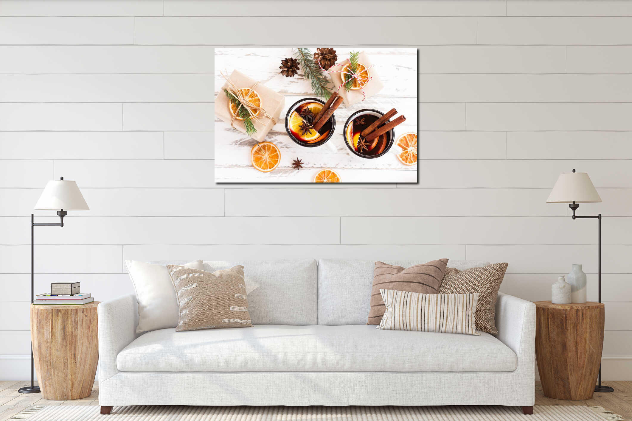 Canvas above sideboard for size context