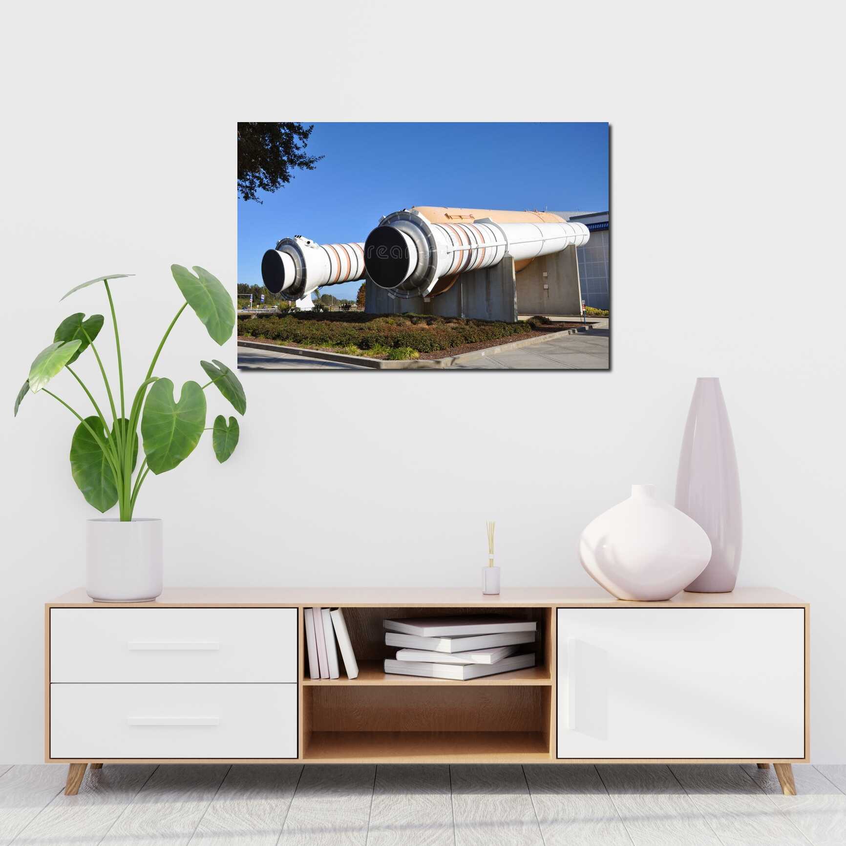 Canvas above sofa for size context