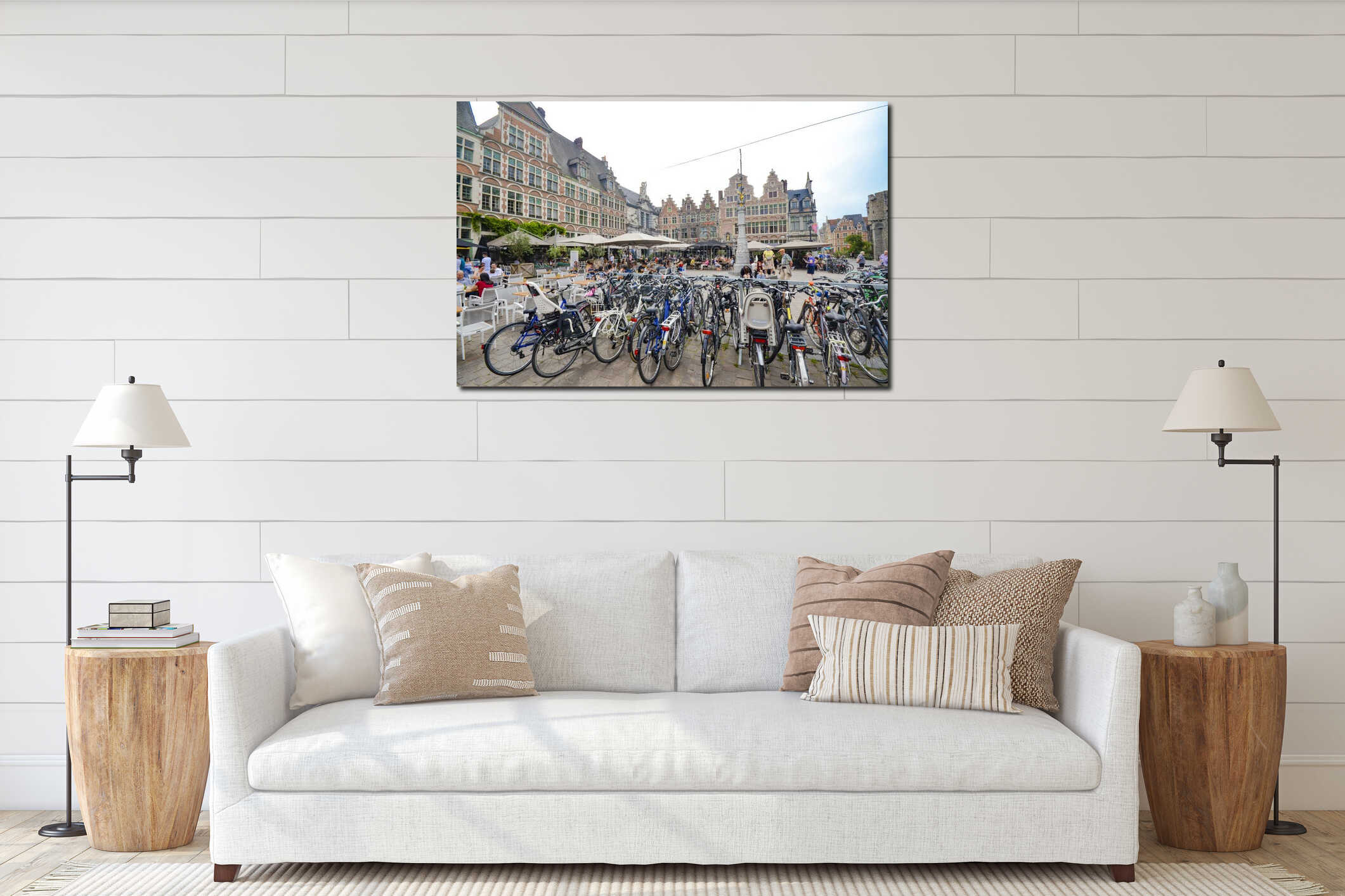 Canvas above sideboard for size context