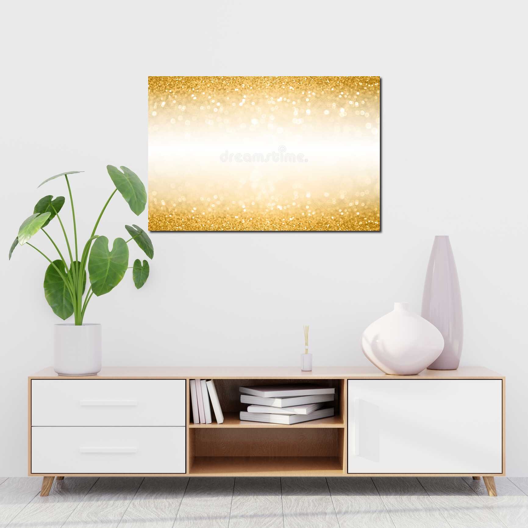 Canvas above sofa for size context