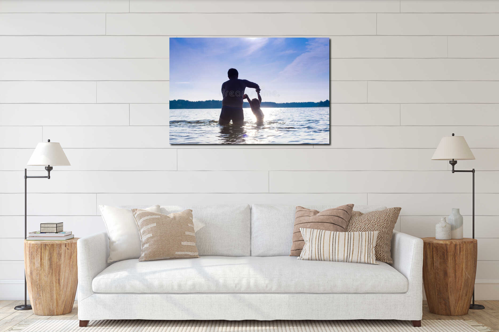 Canvas above sideboard for size context