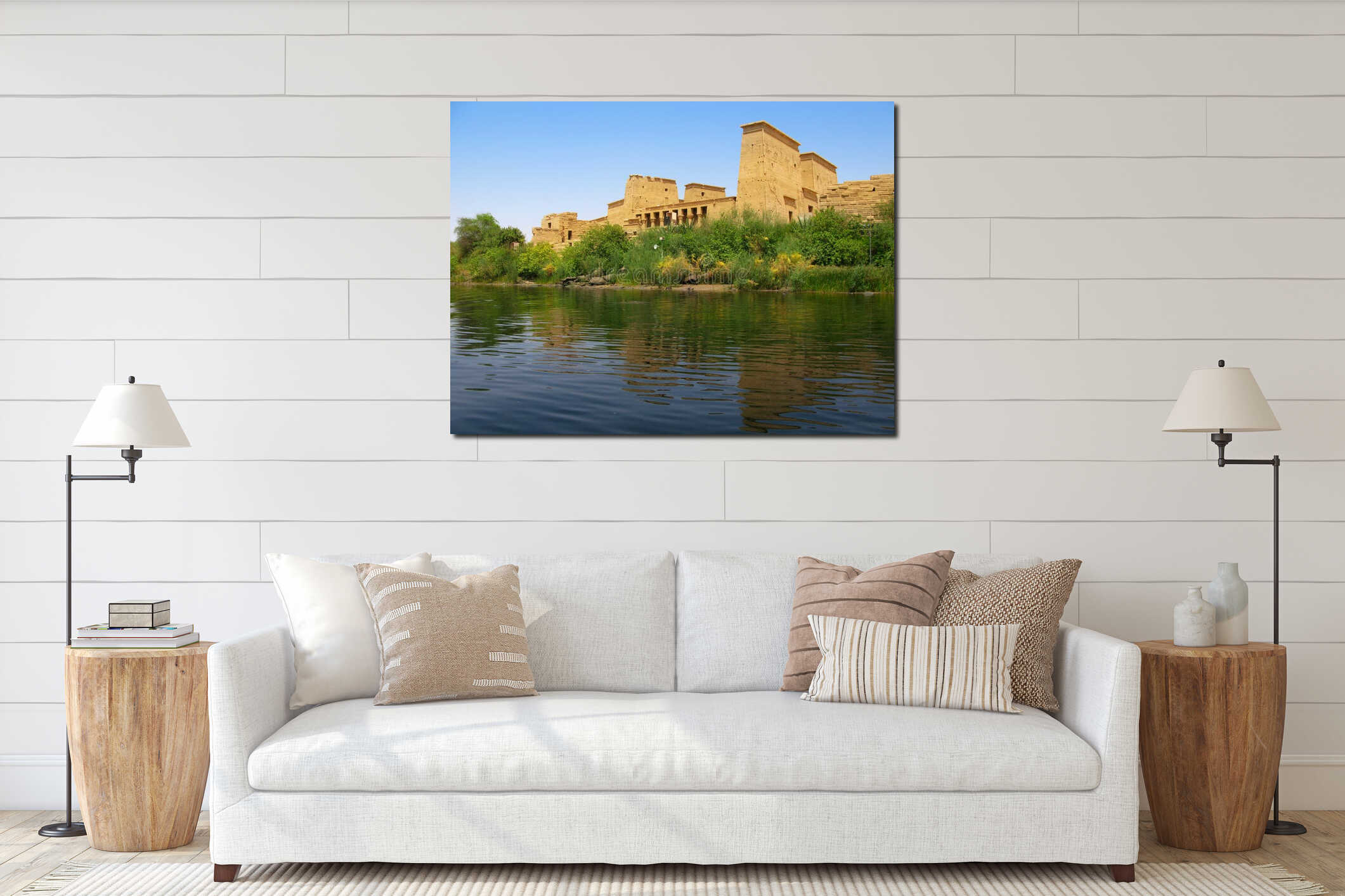 Aswan, Egypt: Temple of Isis at Philae island interior mockup