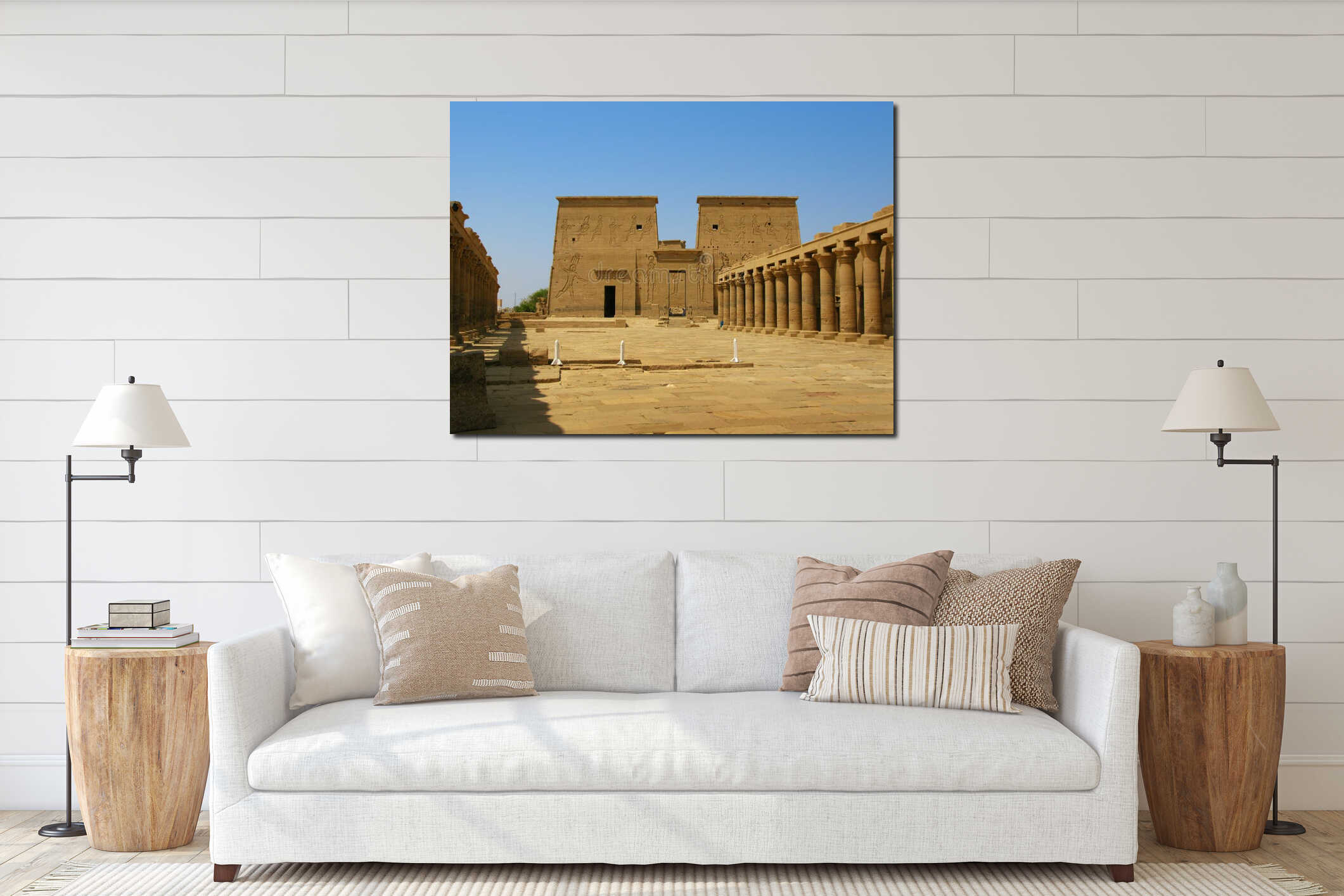 Aswan, Egypt: Temple of Isis at Philae island interior mockup