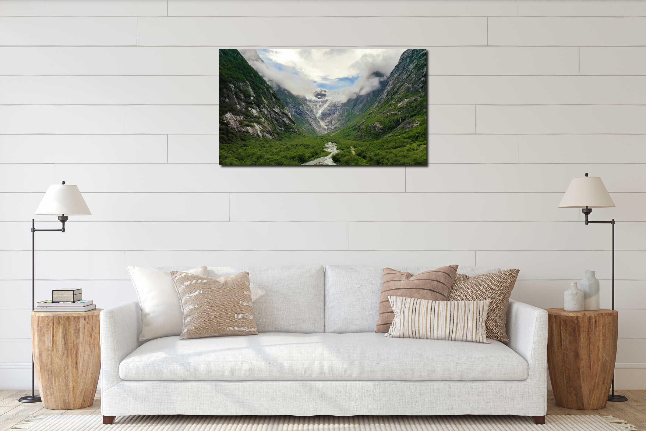 Canvas above sideboard for size context