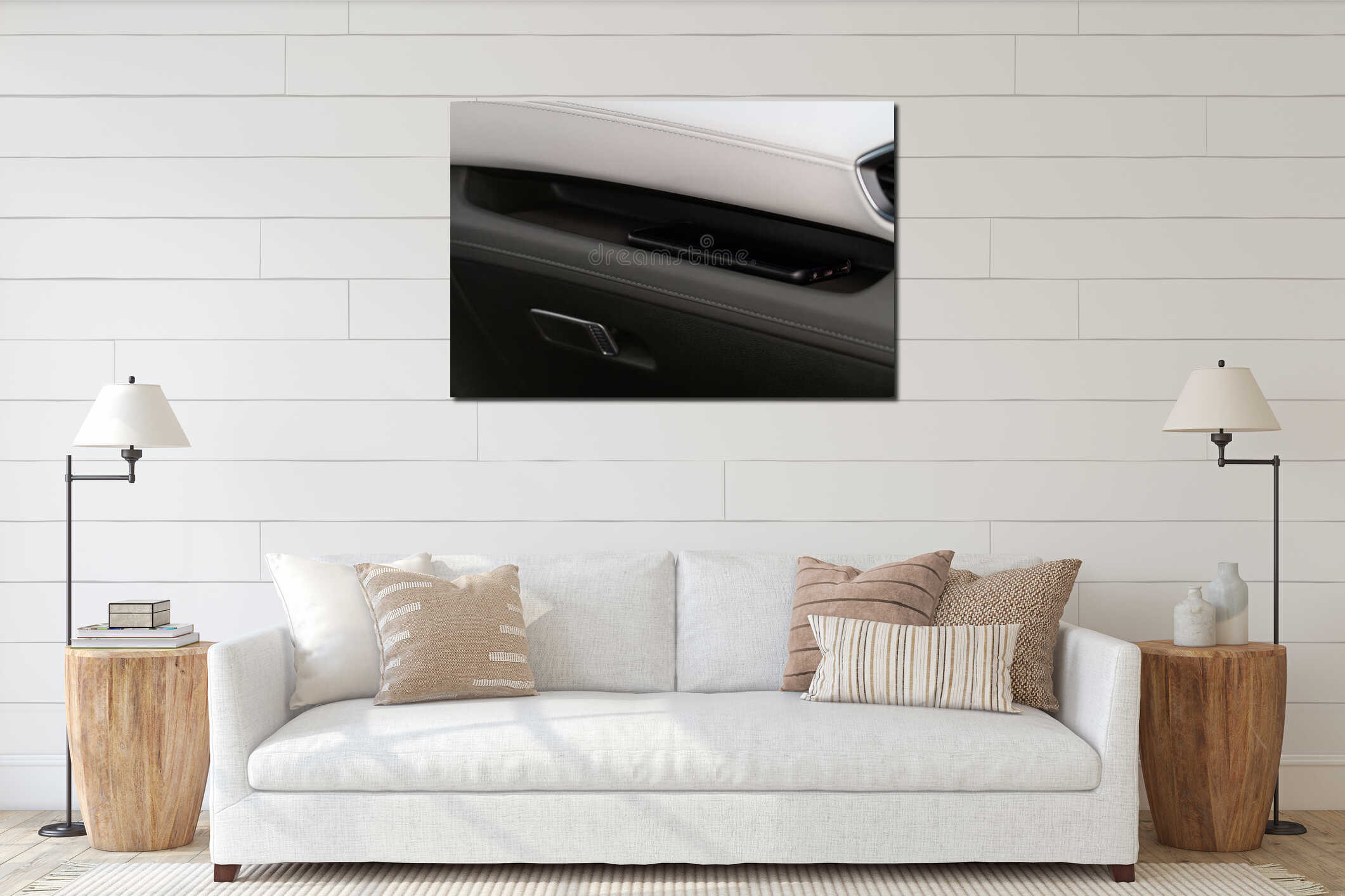 Close up of modern car hood details. Details of car engine. interior mockup