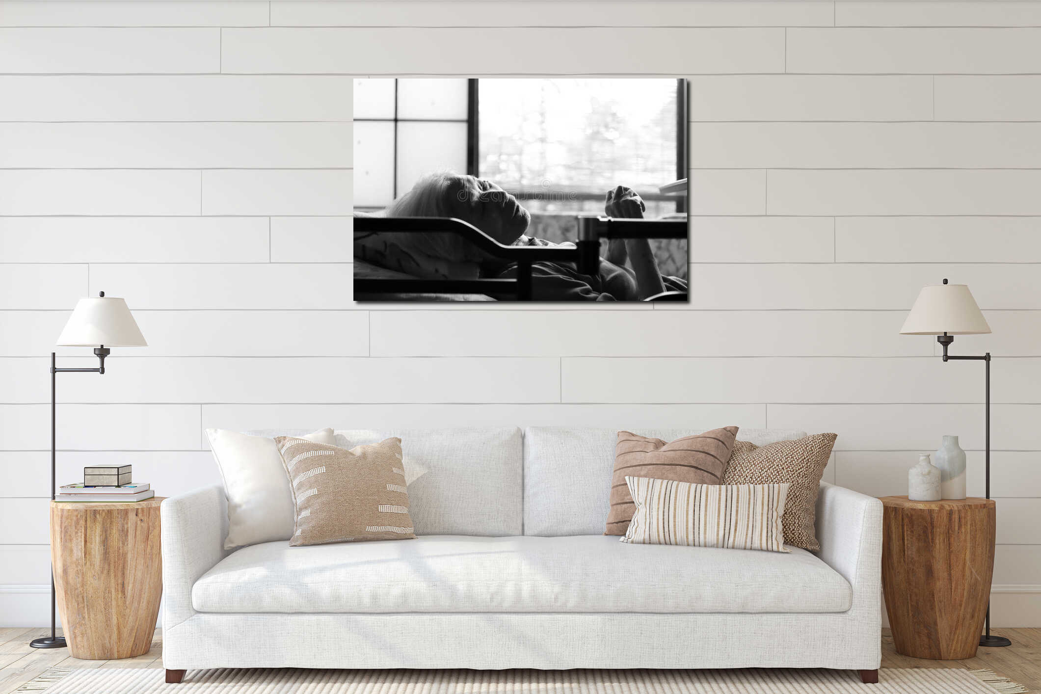 Canvas above sideboard for size context