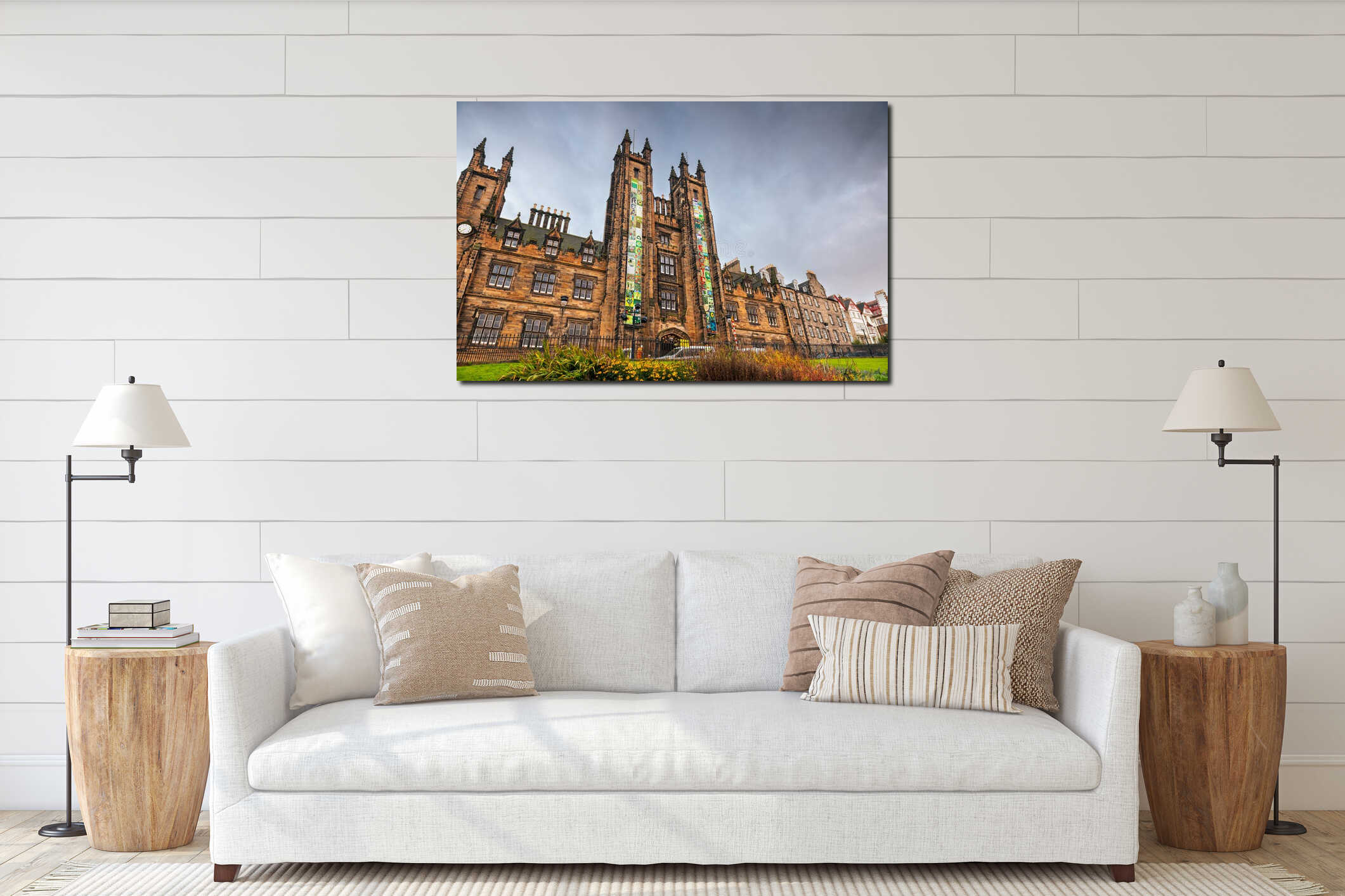 Canvas above sideboard for size context