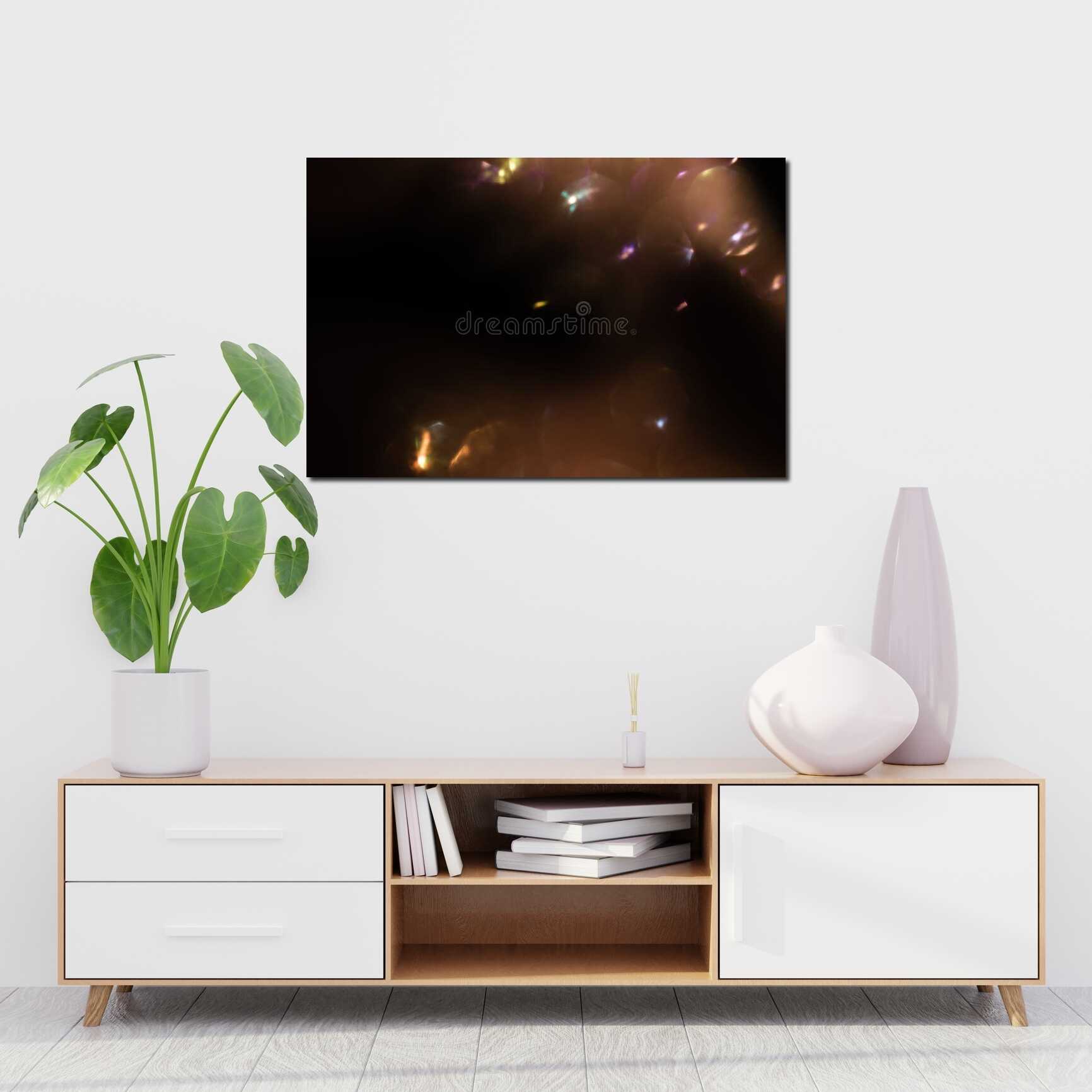 Canvas above sofa for size context