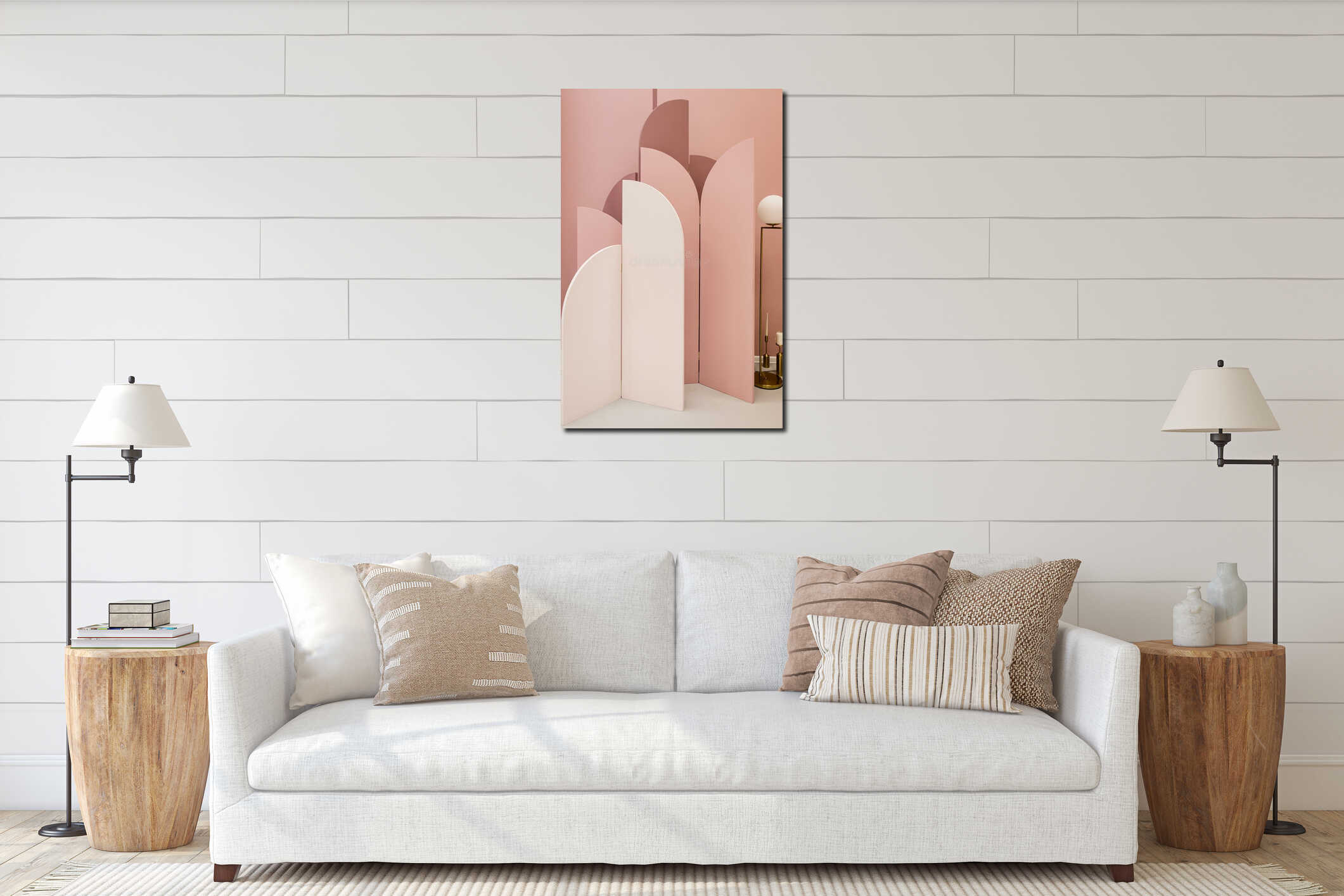 Minimalistic interior interior mockup