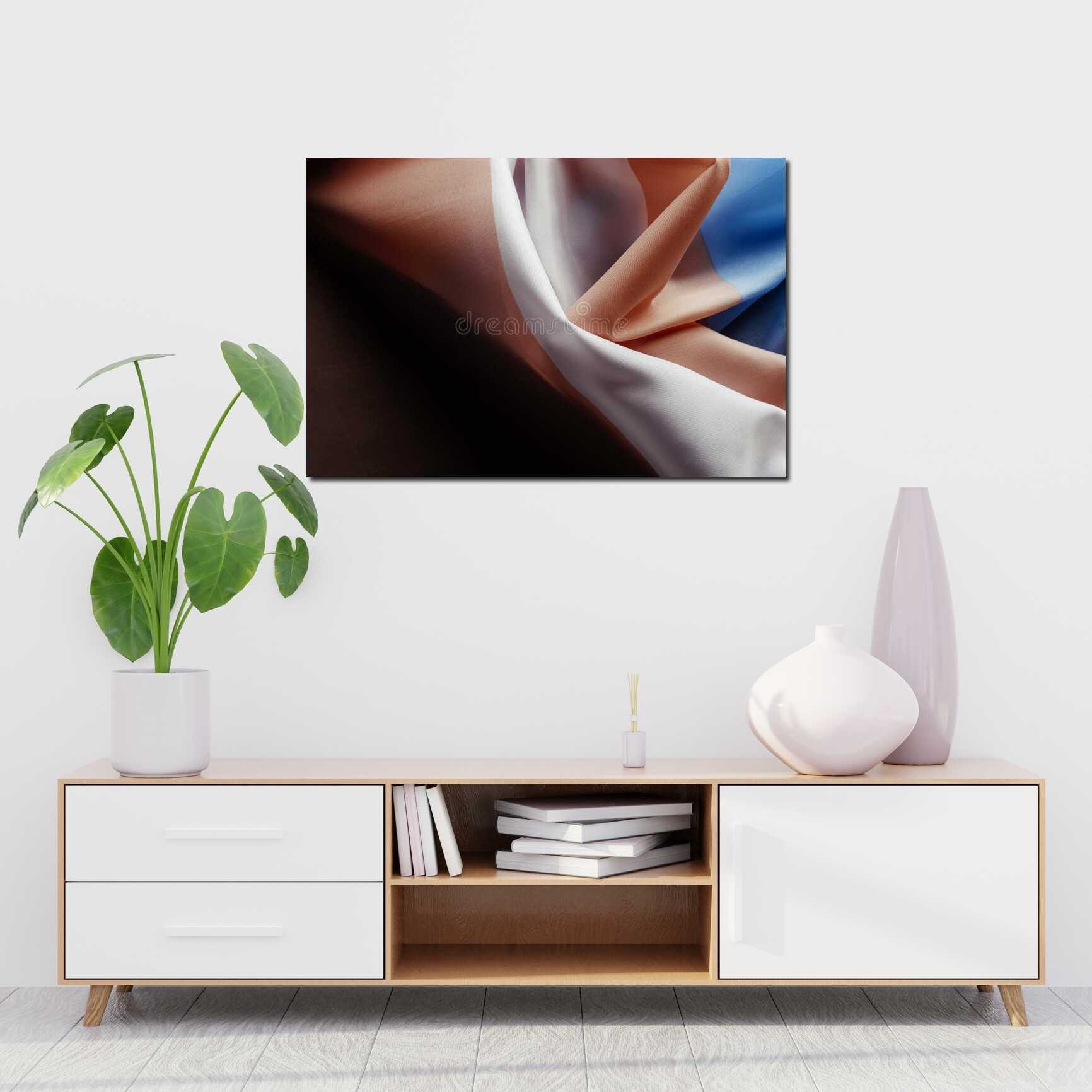 Canvas above sofa for size context