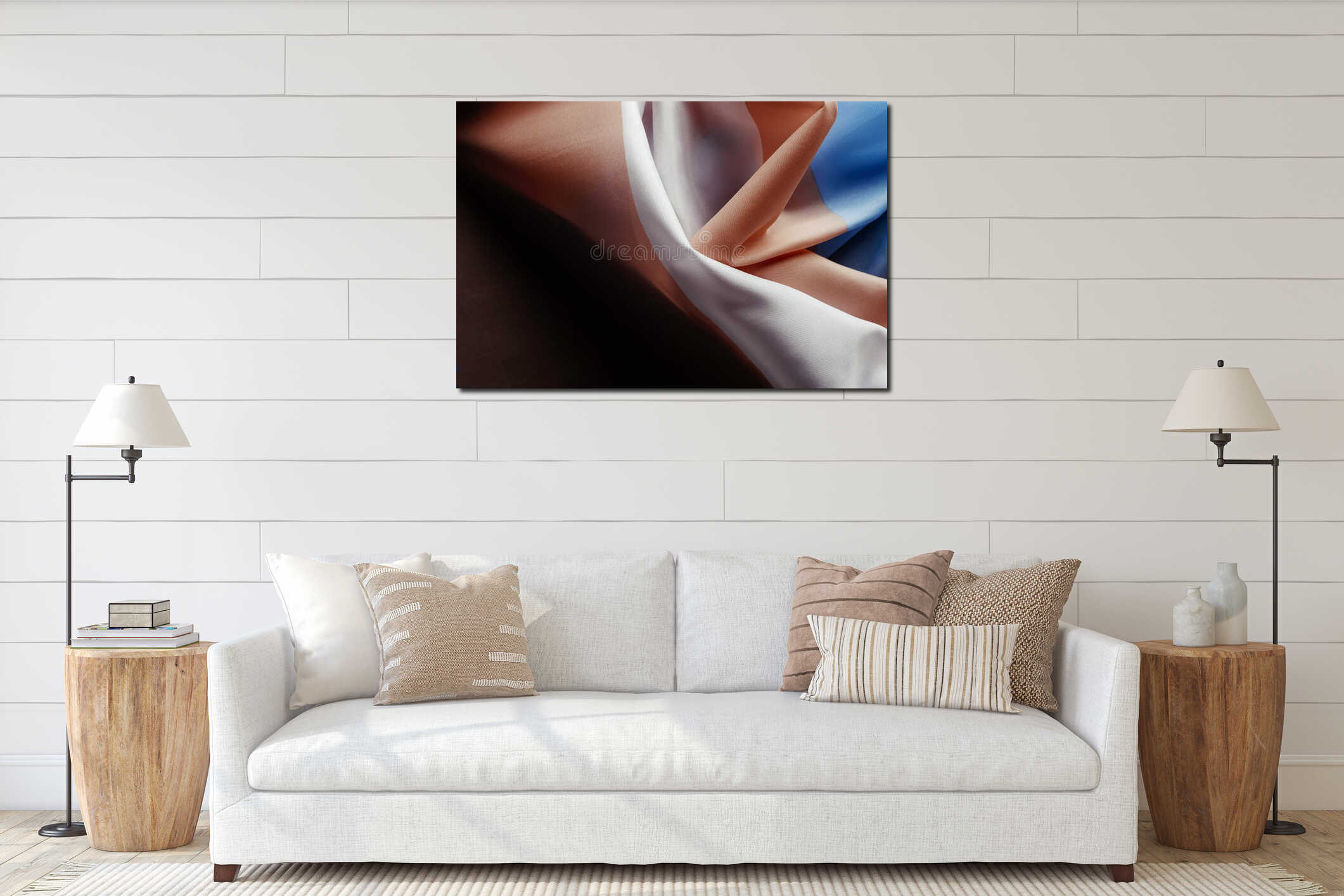 Canvas above sideboard for size context