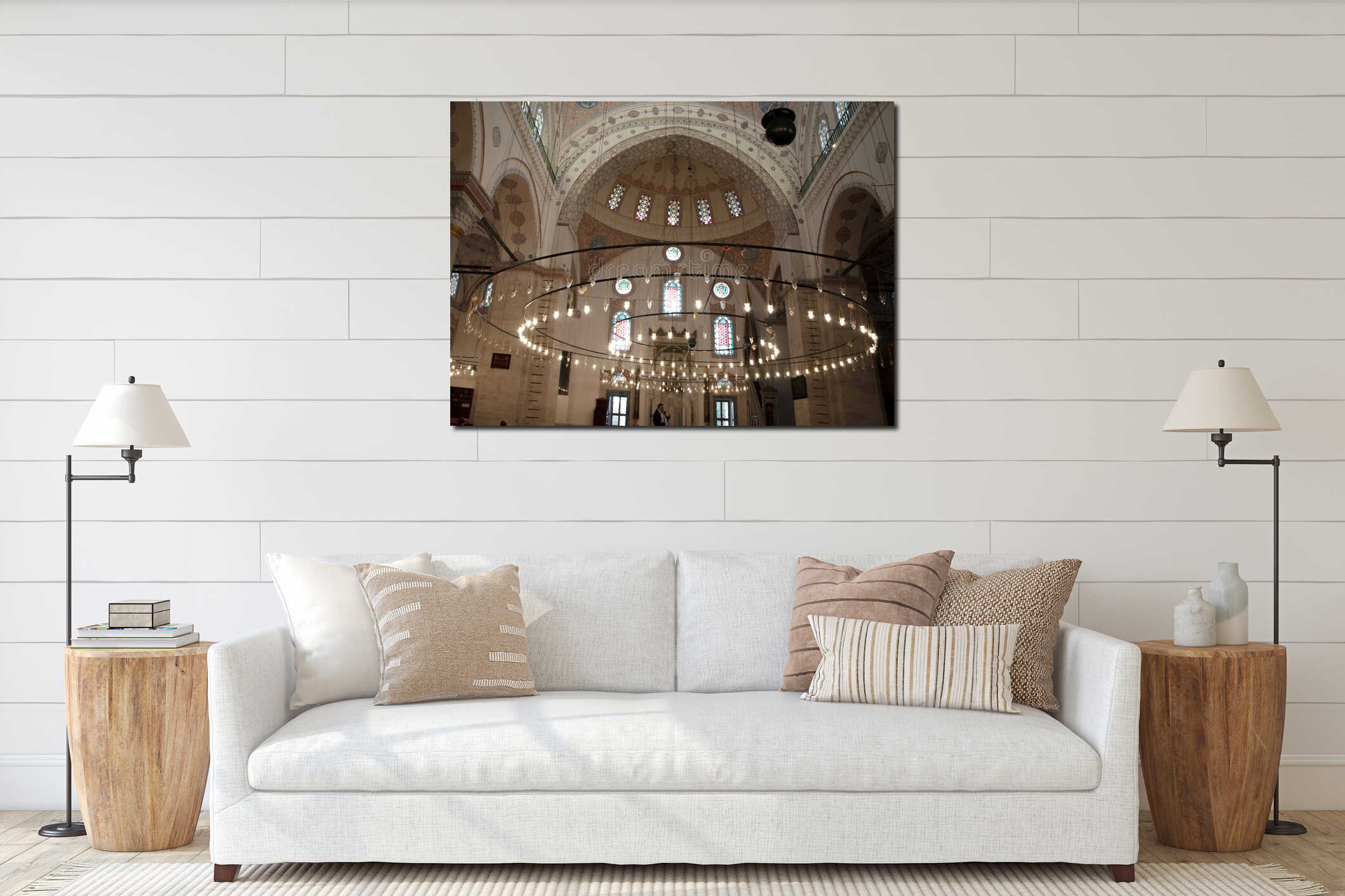 ISTANBUL, TYRKEY. JANUARY 7, 2022. Suleymaniye Mosque inside interior mockup