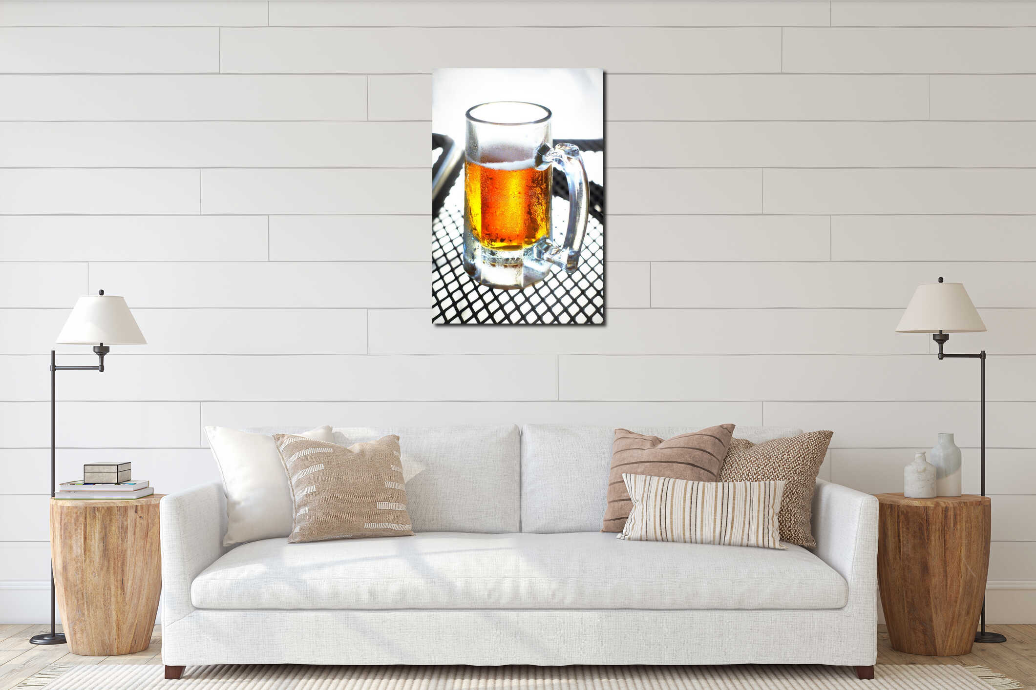 Beer mug interior mockup