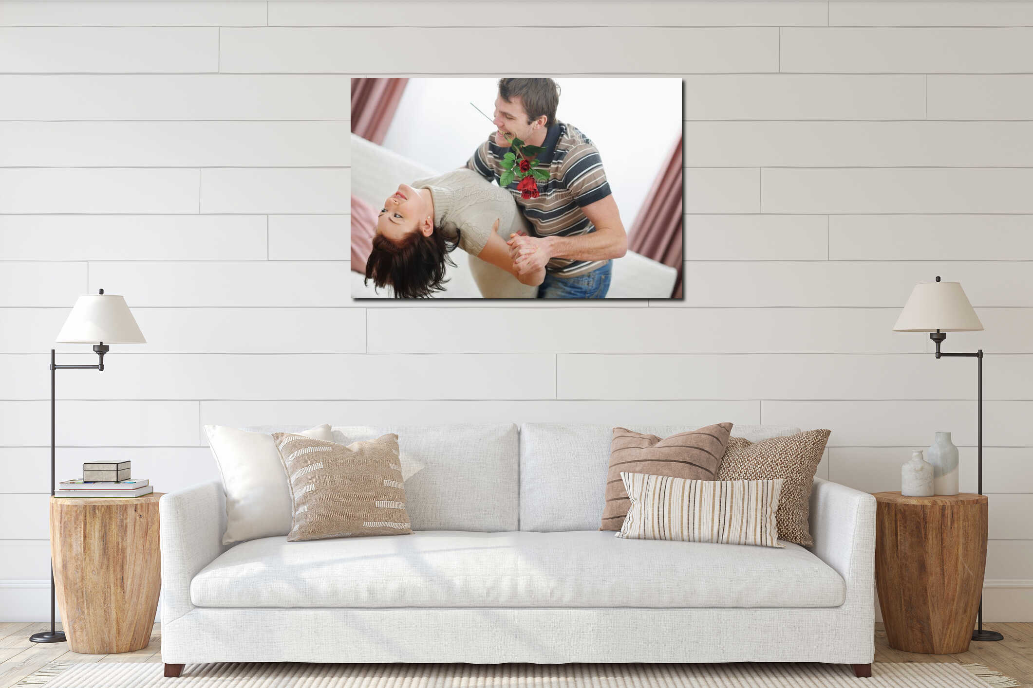 Canvas above sideboard for size context