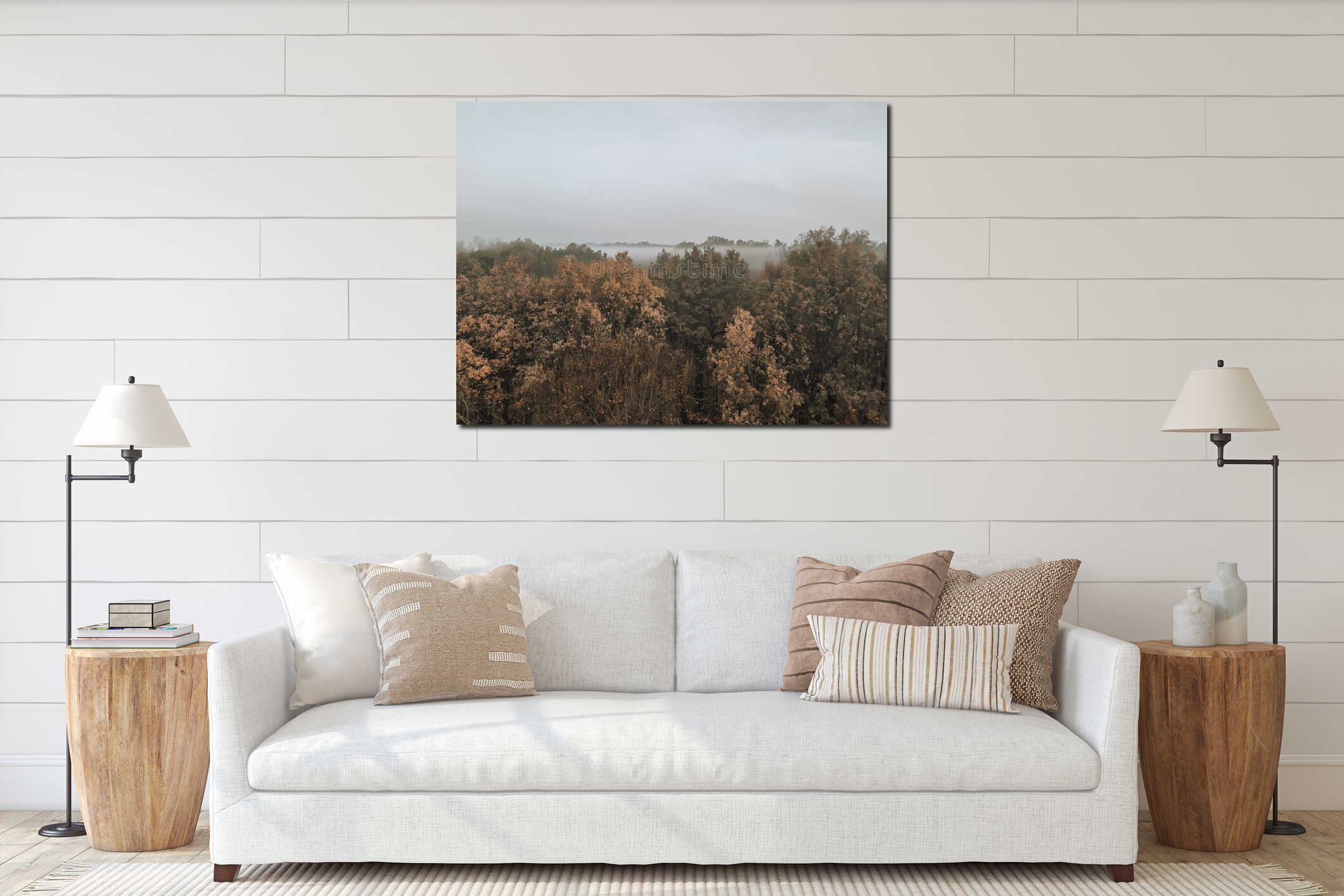 Canvas above sideboard for size context