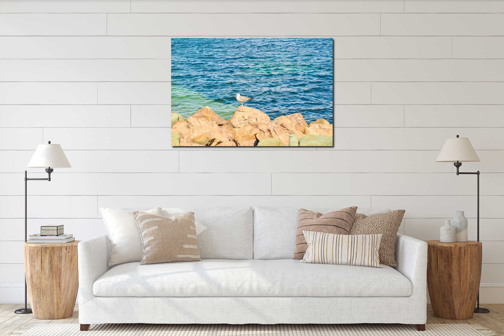 Canvas above sideboard for size context