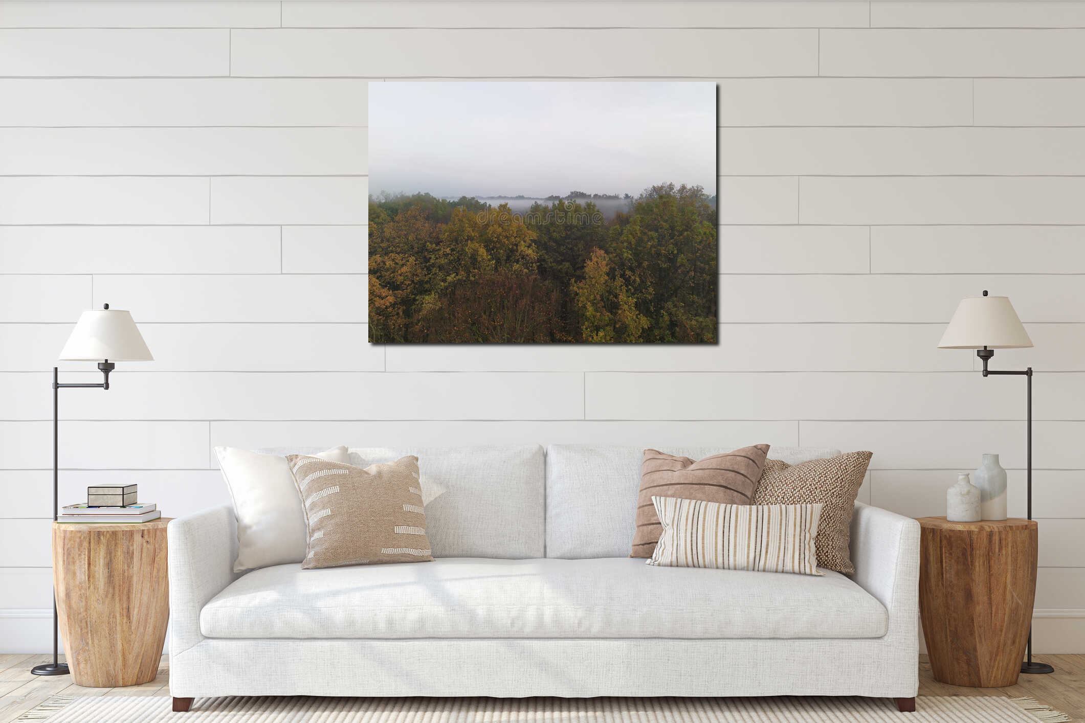 Canvas above sideboard for size context