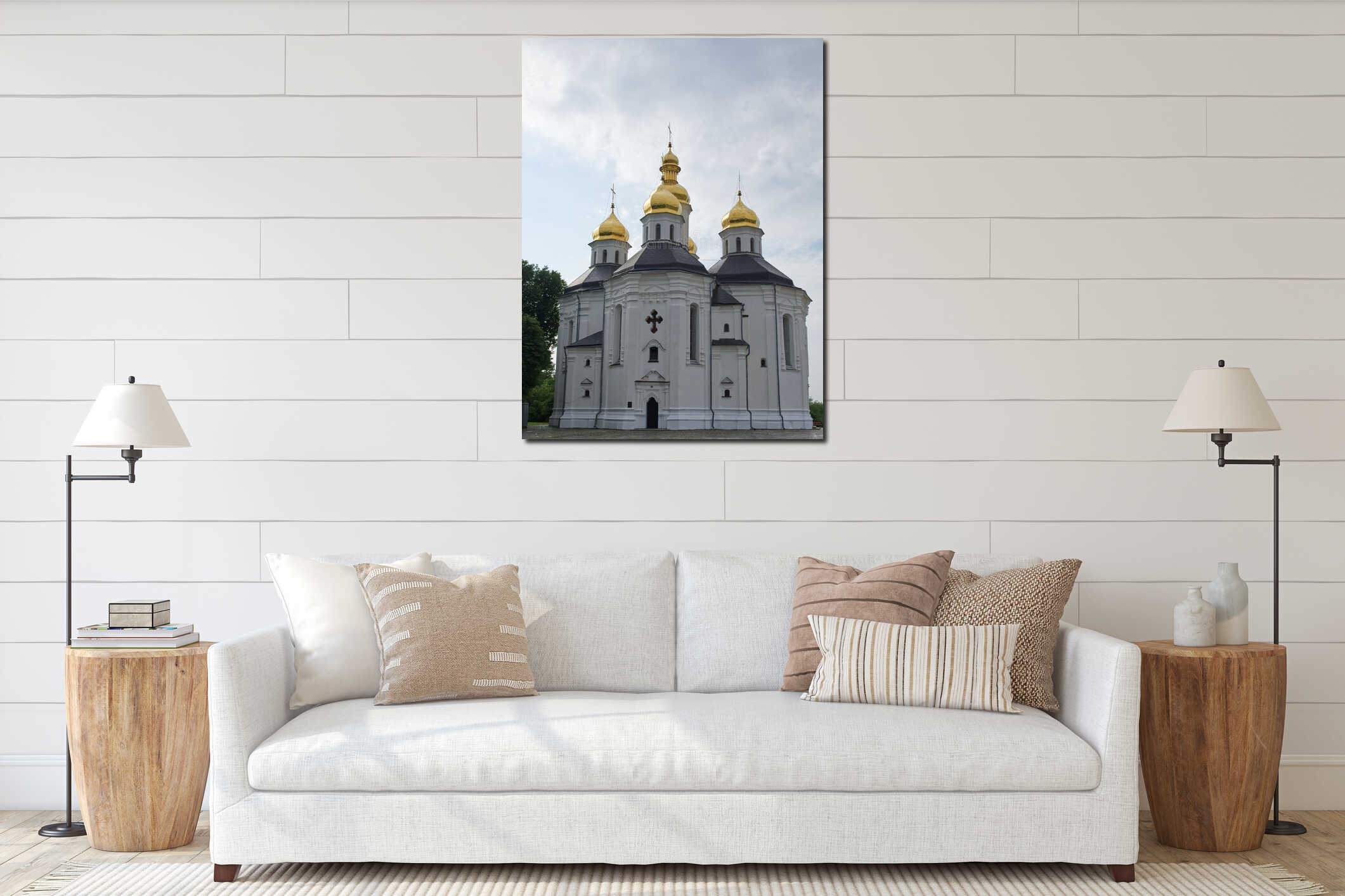 Orthodox Church. Ukrainian baroque architecture. Catherine`s Church is a functioning church in Chernihiv. Church is distinguished interior mockup