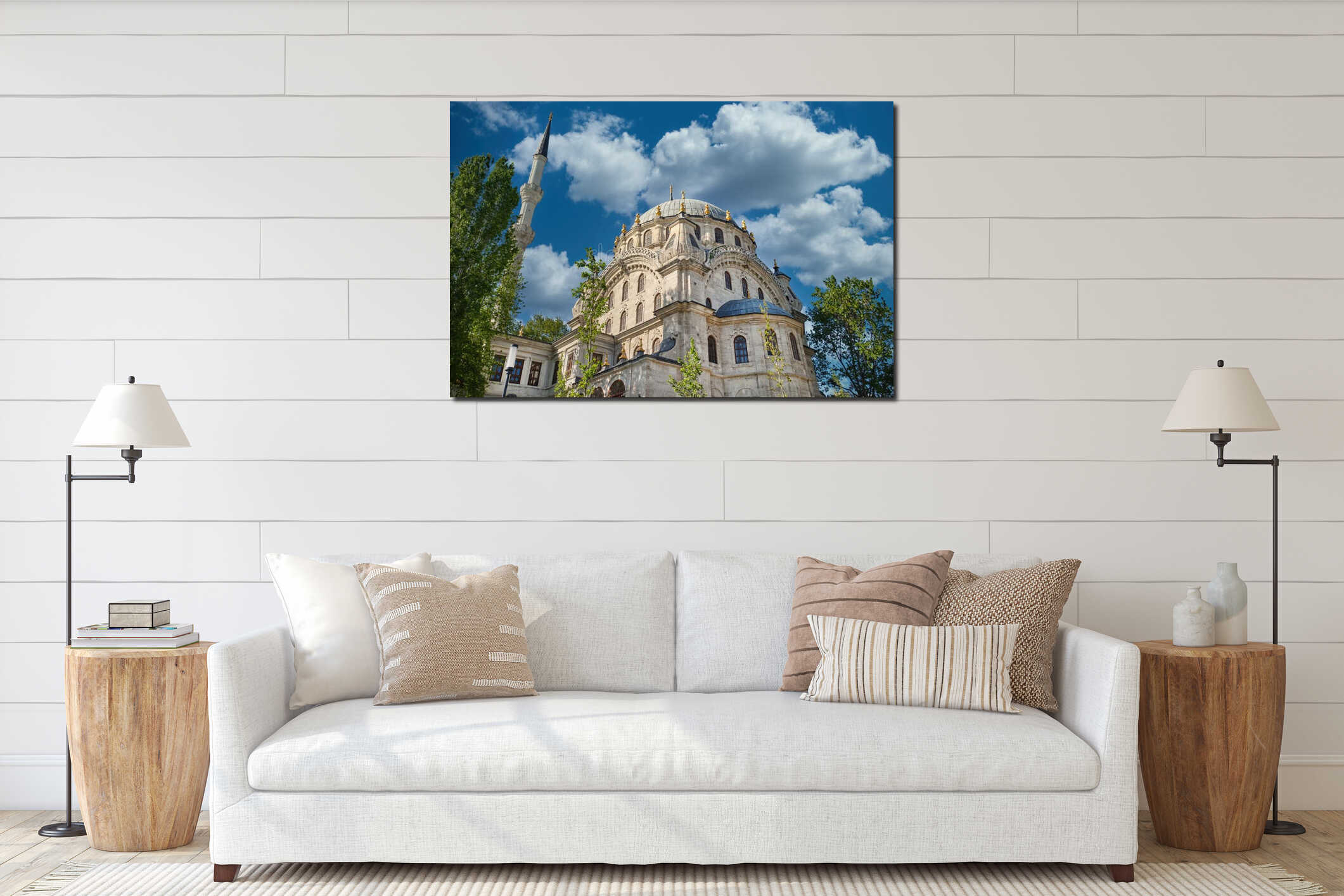 Low Angle Shot Of Nusretiye Mosque, Istanbul, Turkey interior mockup